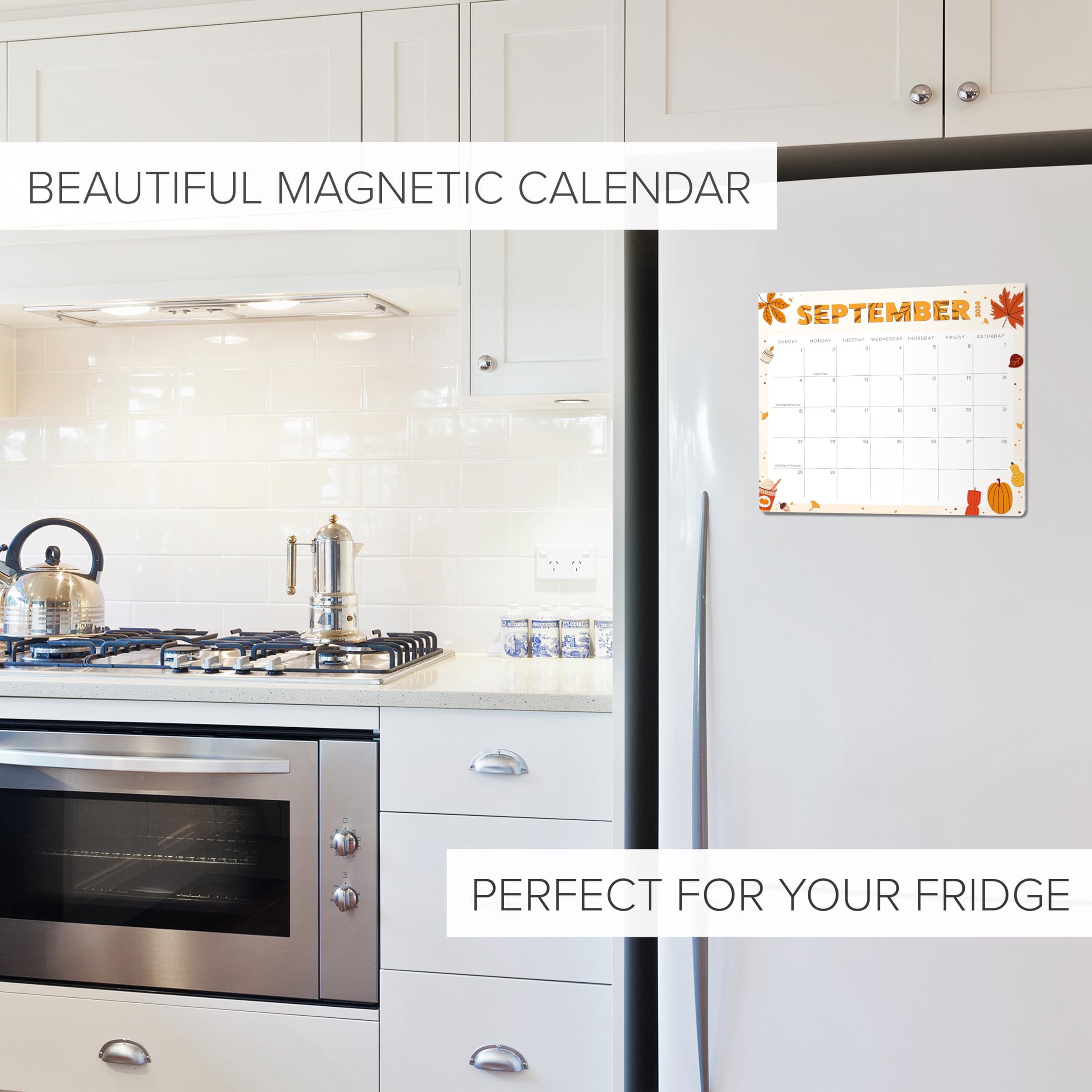 2025 Magnetic Refrigerator Calendar - 18-Month Planner Until December 2025 - Seasonal Designs for Home & Office Organization | Perfect for Kitchen, Dorm, Office & Gift Giving