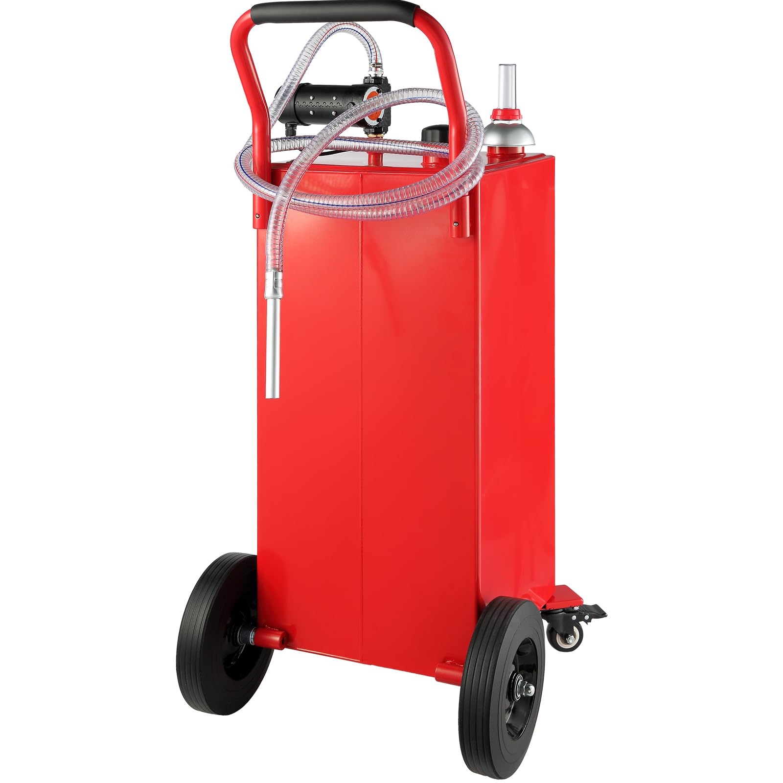 VEVOR 30 Gallon Portable Fuel Caddy with Electric Pump - 180W High Flow (23.5 L/min) Diesel Transfer Tank on Wheels - Ideal for Cars, Boats, Motorcycles & Emergency Fuel Storage
