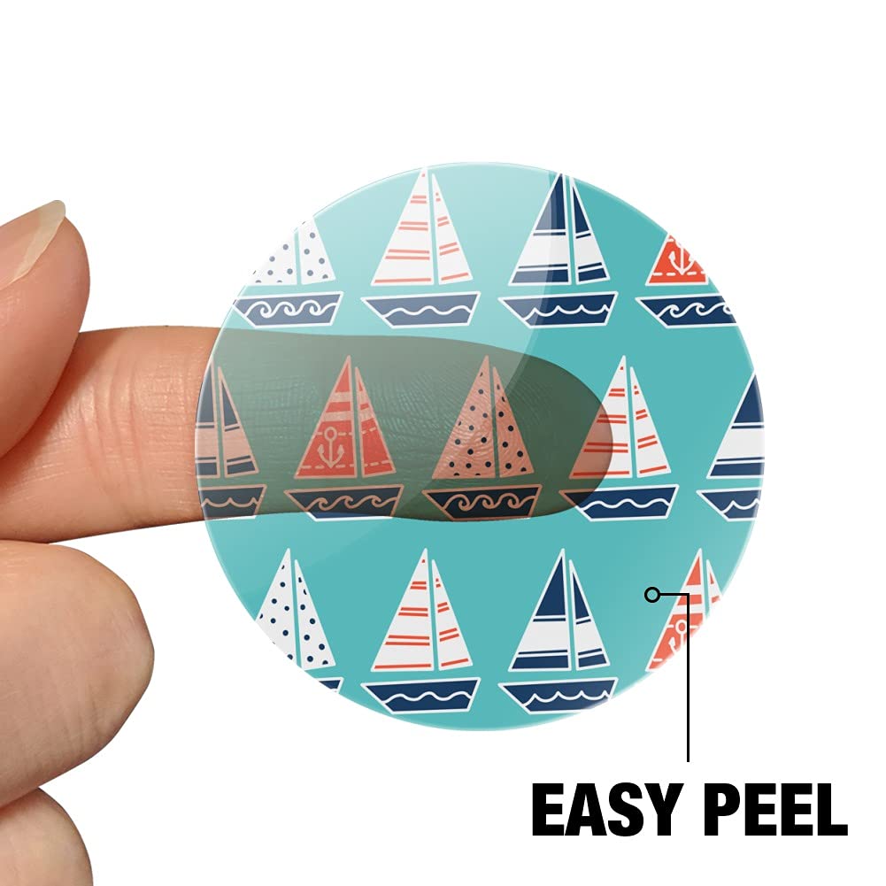 Sailboat Pattern Planner Stickers - DIY Scrapbooking, Bullet Journal, Calendar Decoration - Perfect for Crafting, Stationery, and Planner Enthusiasts