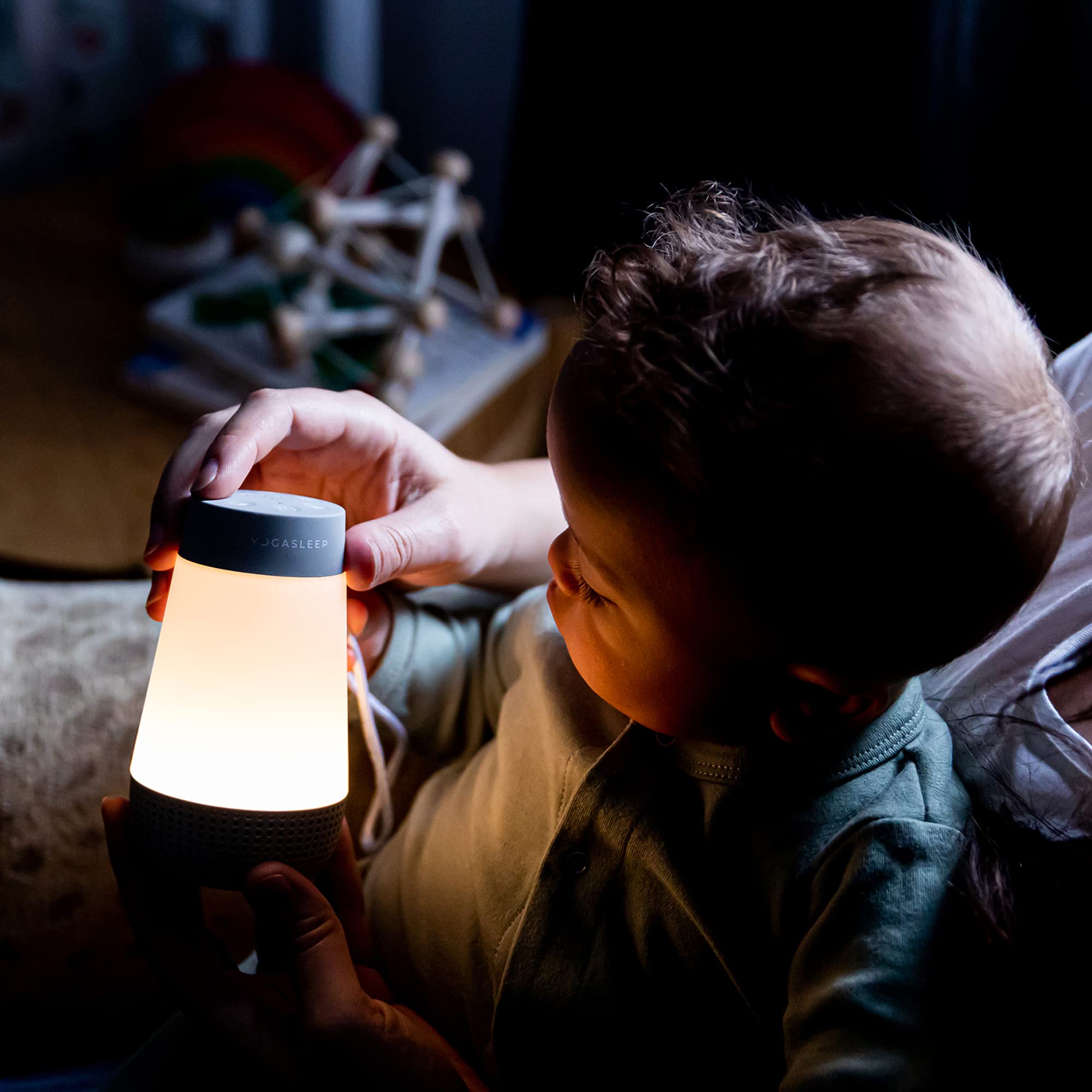 Yogasleep Baby Soother White Noise Sound Machine with Amber Night Light | Portable Travel Size Noise Cancelling Device for Infants | Perfect Baby Registry Gift & Nursery Decor | Ideal for Bedtime, Naptime & Travel