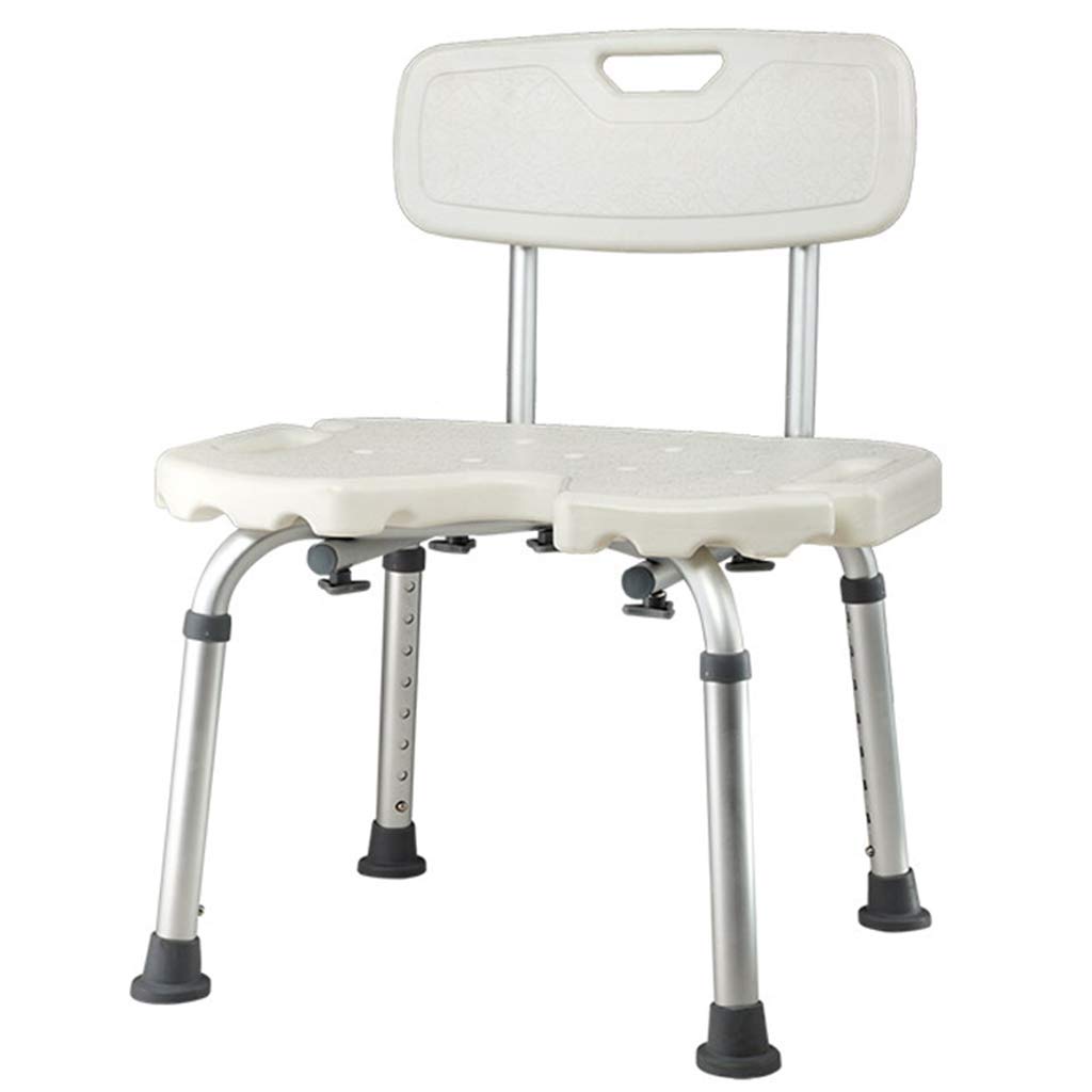 Shower Chair for Elderly, Disabled & Bariatric - Non-Slip Bathroom Stool with Backrest | Adjustable Height Bathtub Shower Bench for Pregnant Women & Seniors | Safe Bathing Aid for Mobility Issues - Perfect for Home, Hospital & Assisted Living Facilities