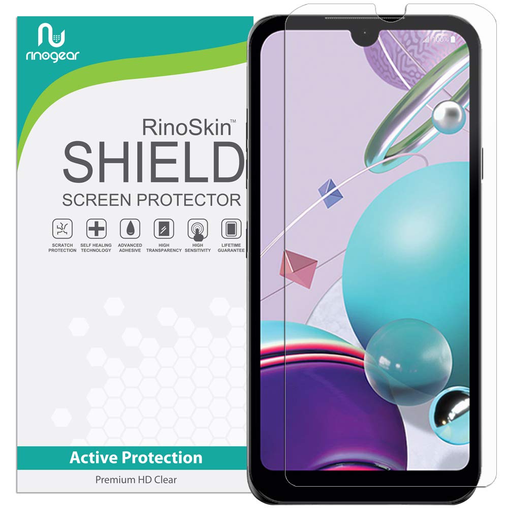 RinoGear Screen Protector for LG K8x - Case Friendly, Flexible TPU Film with Full Coverage - Perfect for Everyday Use, Travel, and Work Protection