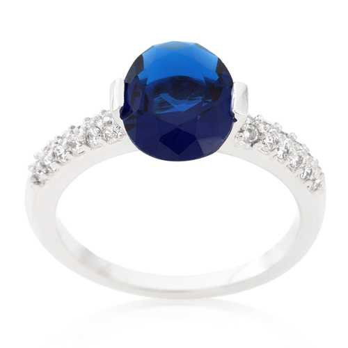 Blue Oval Cubic Zirconia Engagement Ring for Women - Elegant Promise Wedding Band, Perfect for Proposals, Anniversaries & Special Occasions