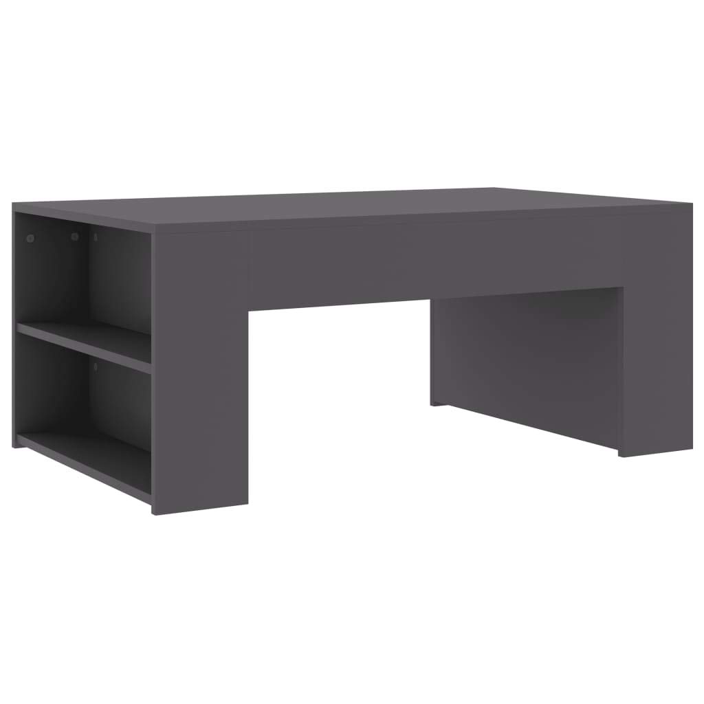 Multifunctional Coffee Table with Storage - Modern End Table for Living Room, Sofa & Couch - Sturdy Chipboard Home Furniture in Gray - Perfect for TV Room, Bedroom & Small Spaces