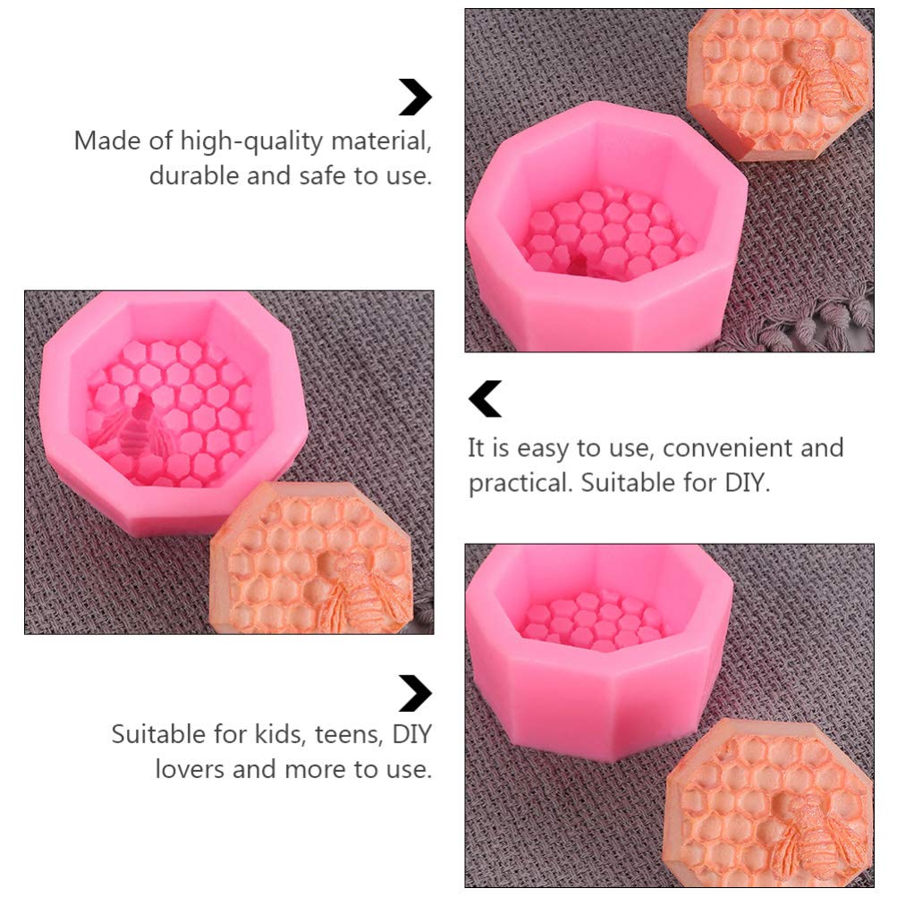 Hemoton 3-Piece Honeycomb Silicone Mold Set - Food-Grade Baking Molds for Chocolate, Fondant, Candy, Cake, Soap & Lotion Bars - Reusable Resin Craft Molds for DIY Home Decor & Gifts