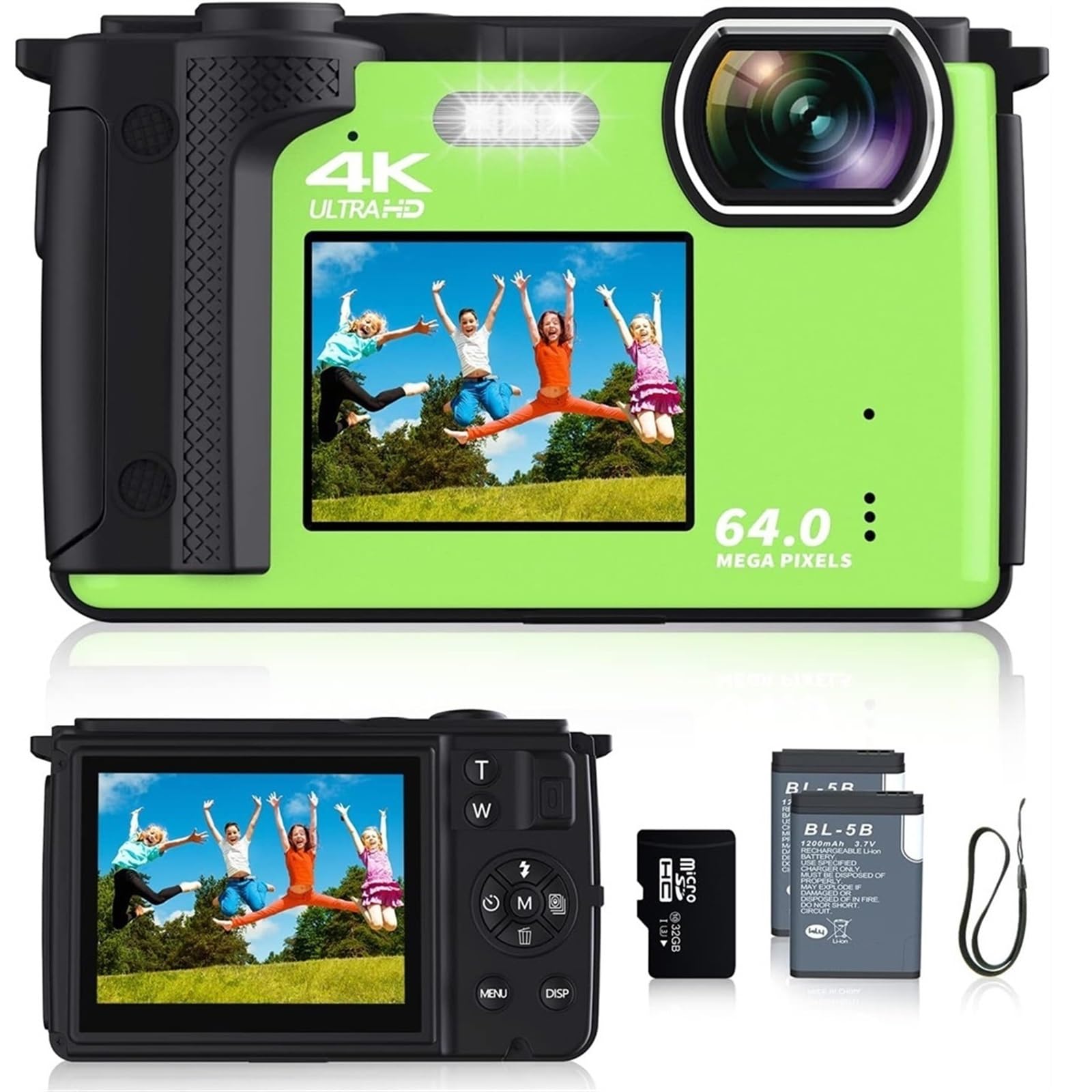 **MZZYG 64MP Dual Screen WiFi 4K Video Camera - 2