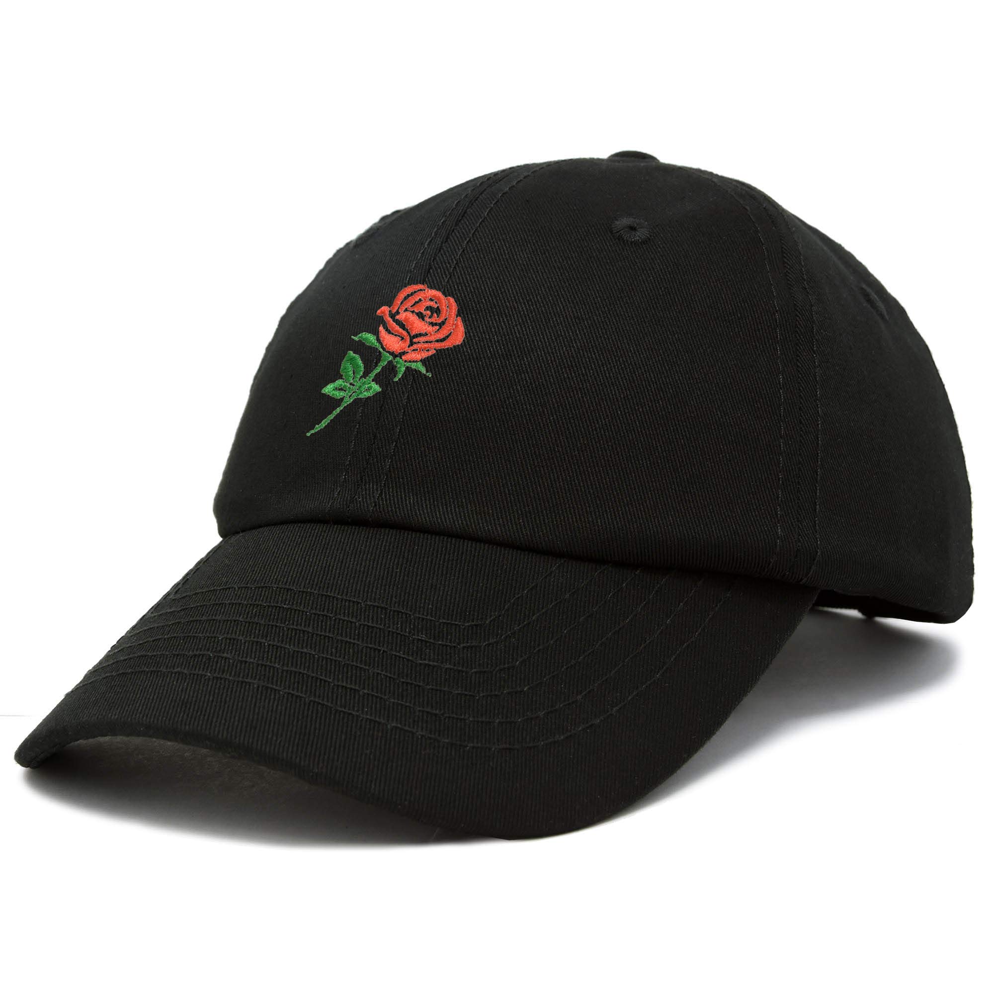 Premium Embroidered Red Rose Baseball Cap for Women - Stylish Fashion Hat for Outdoor Activities, Sports & Casual Wear