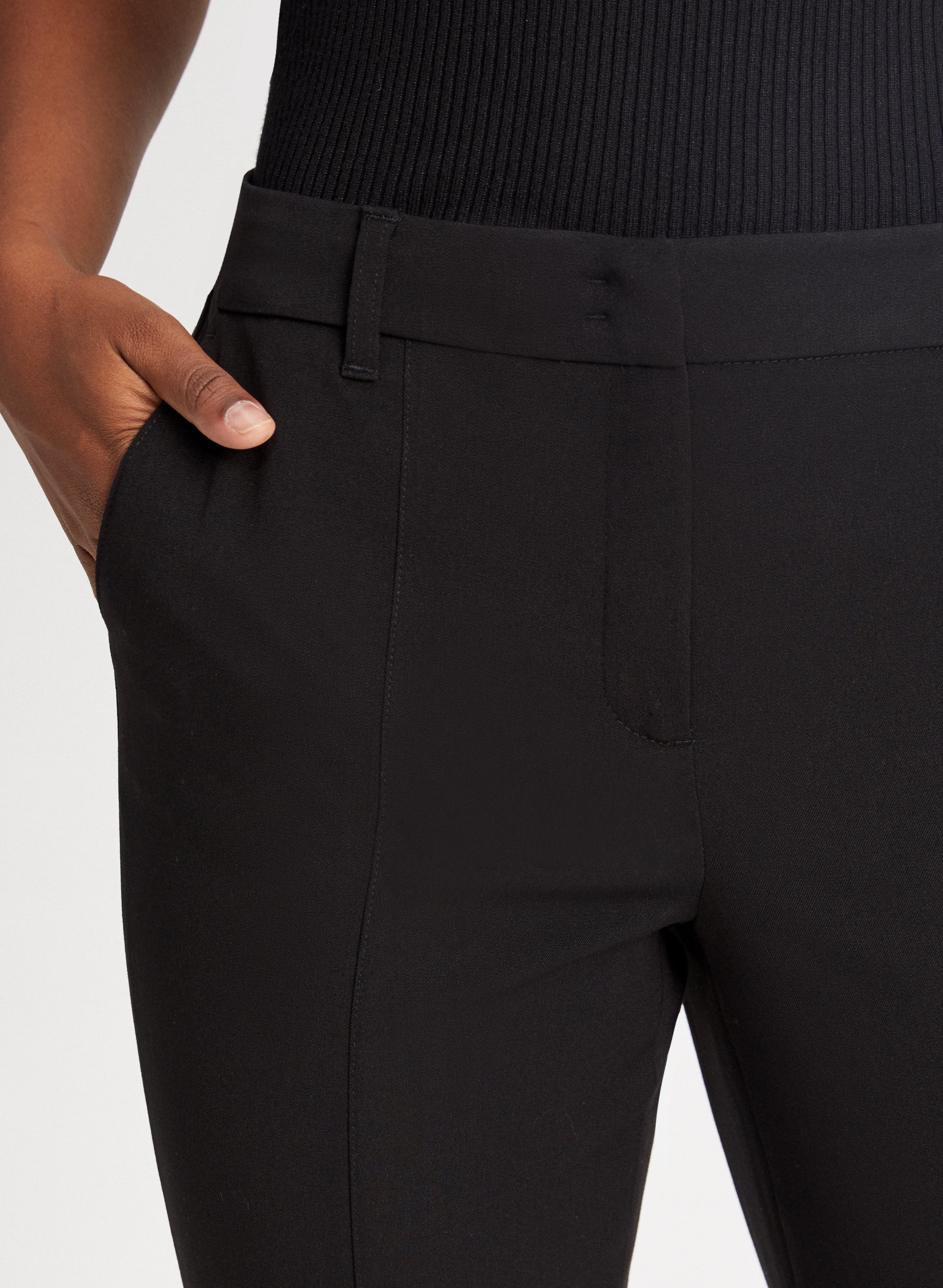 City Fit Straight Leg Pants for Women - High Waisted Office Trousers, Comfortable Work Pants for Business Casual & Professional Wear
