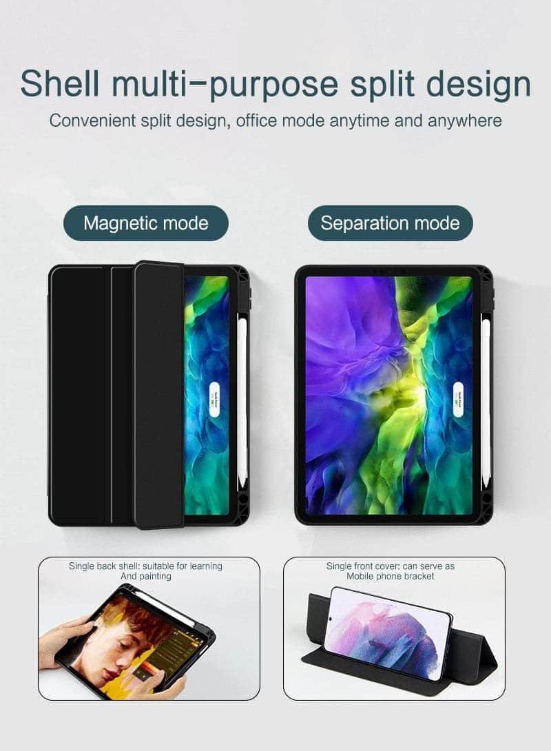 2021 iPad Pro 11 Inch Smart Magnetic Folio Case with Split Design - Perfect for Work, Study & Travel Protection