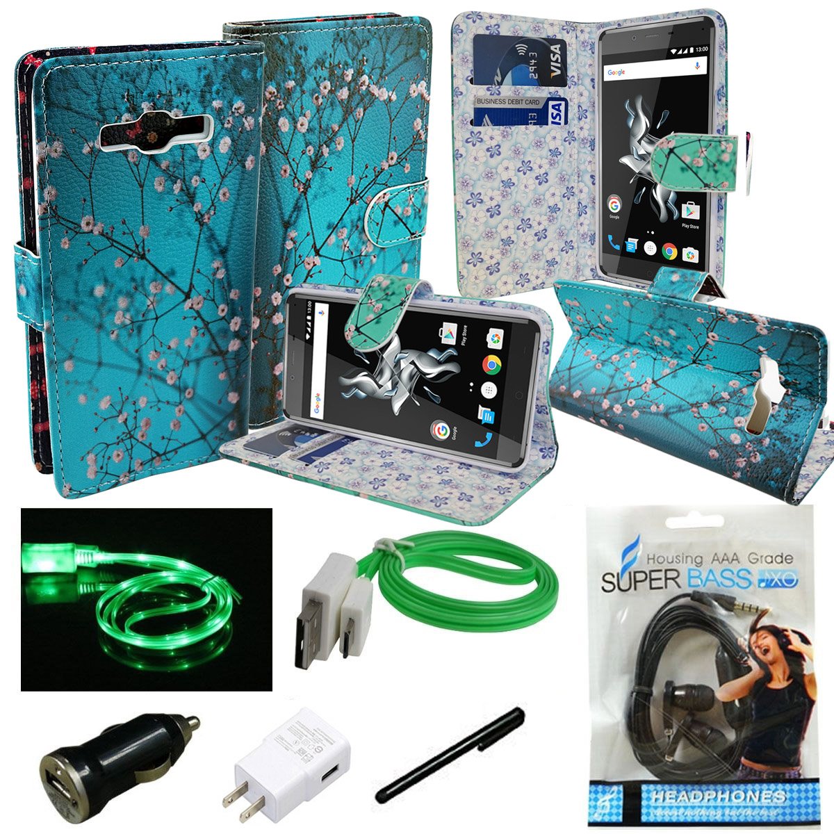Premium PU Leather Flip Wallet Case for Samsung Galaxy J5 - Stylish Blooming Teal Design with Card Slots & Stand Feature | Perfect for Daily Use, Travel, and Business Meetings