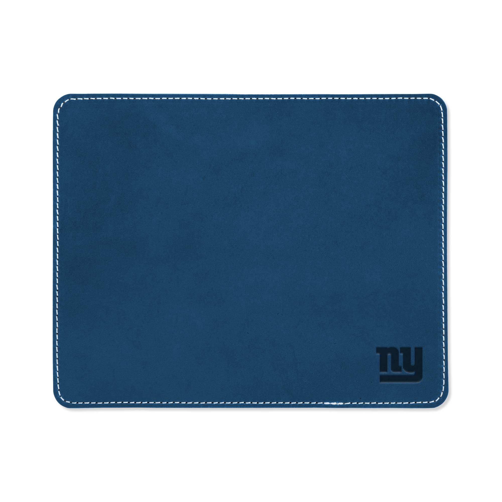 Rico Industries NFL New York Giants Genuine Leather Mouse Pad - Hand Stitched 7.75