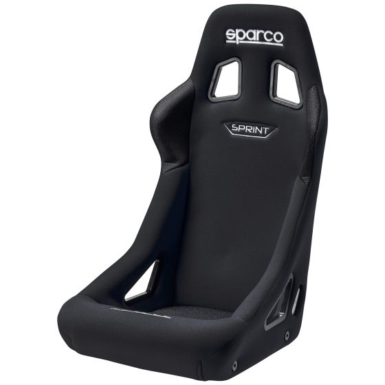 Sparco Sprint Racing Seat - Black FIA Approved (Standard or Large Size) | High-Performance Bucket Seat for Track, Drifting, and Sim Racing