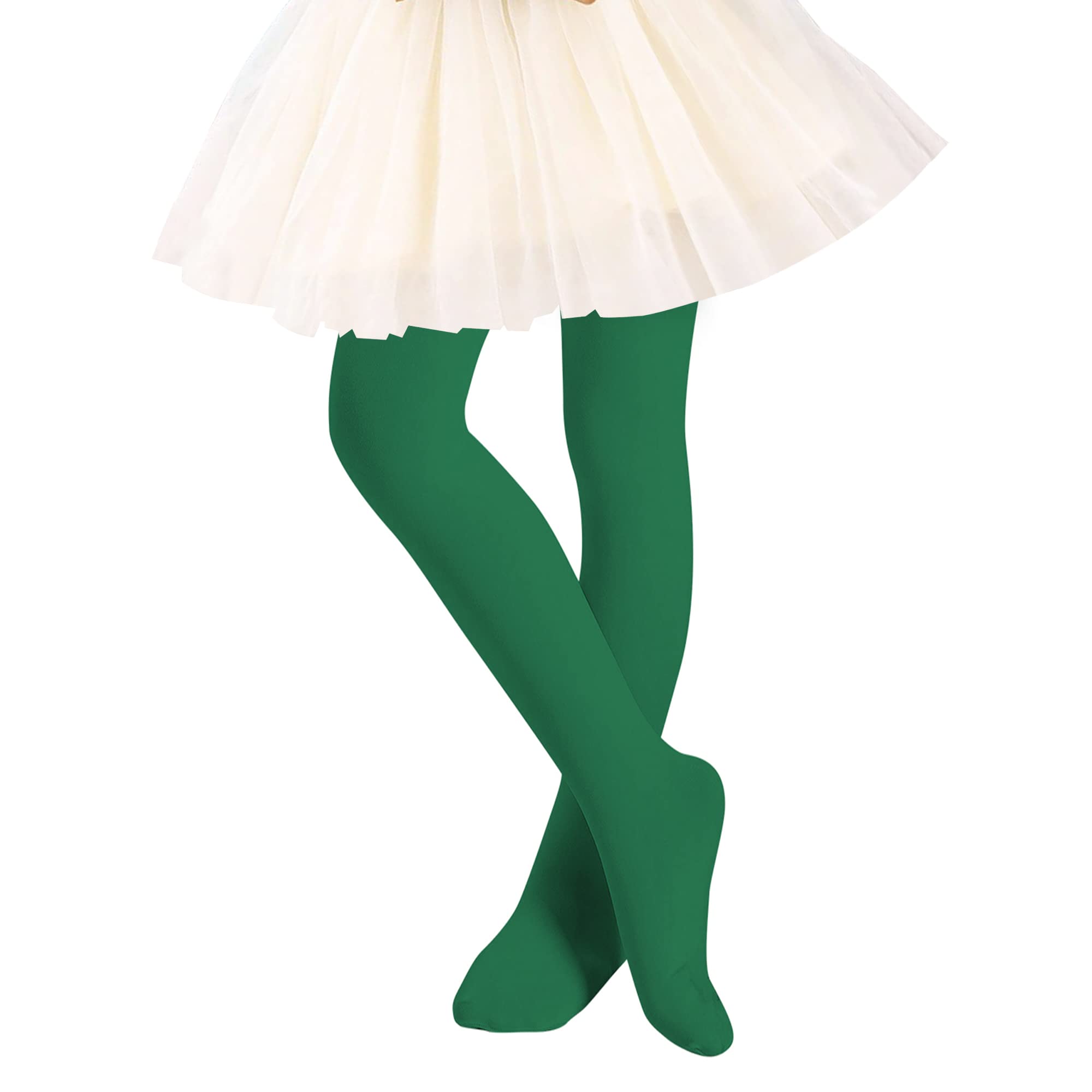 DOOVID Girls Ballet Tights - Stretchable Footed Dance Stockings for Toddlers & Kids - Perfect for Ballet Class, Dance Recitals, and School Uniforms