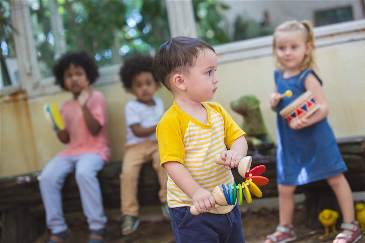 Plan Toys Wooden Clapsticks - Musical Toy for Kids, Toddlers & Preschoolers - Perfect for Early Learning, Music Education & Sensory Play