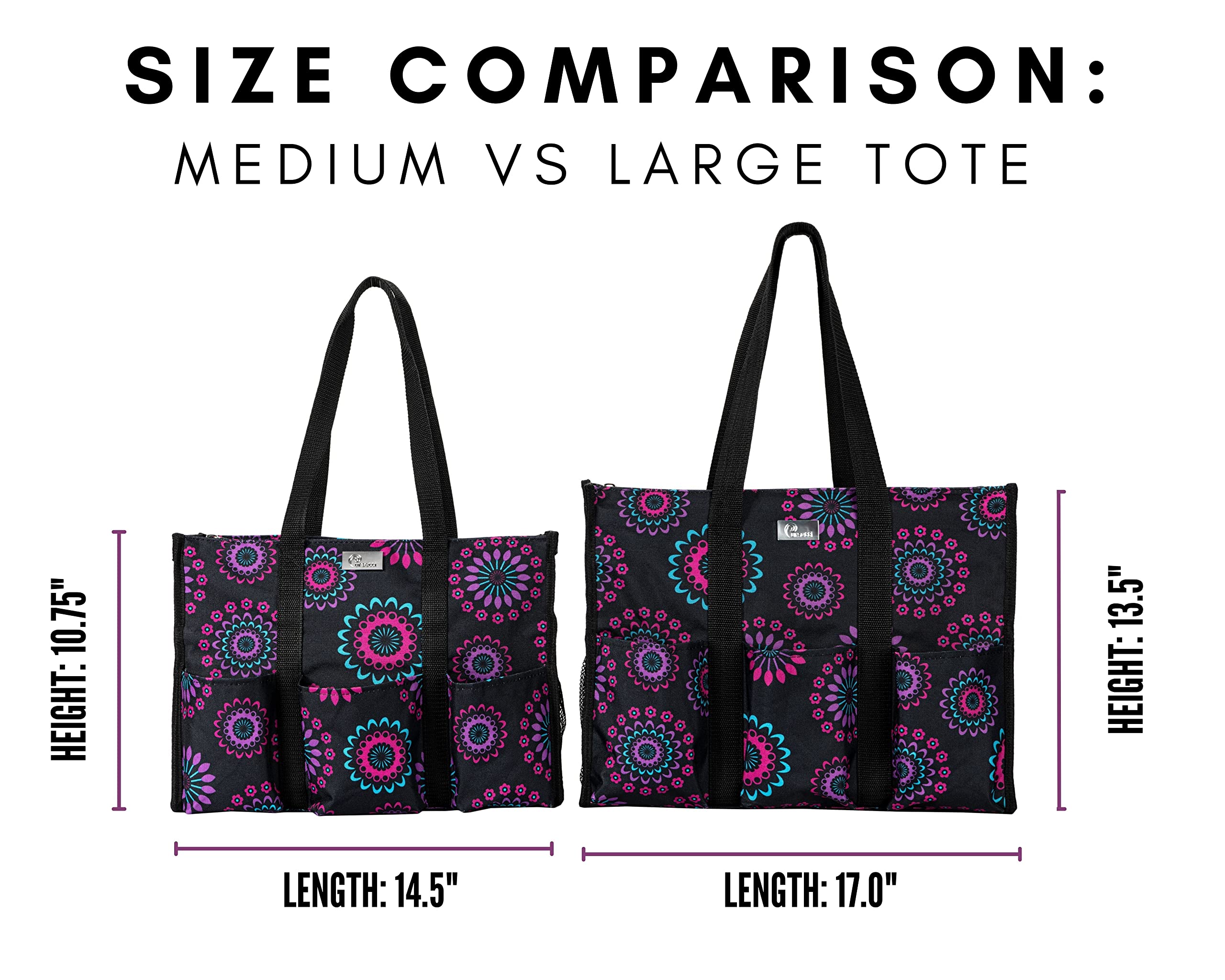 Multi-Pocket Utility Tote Bag for Women - Durable Work Bag for Nurses, Teachers & Crafters - Perfect for Hospital Shifts, Classroom Organization & DIY Projects