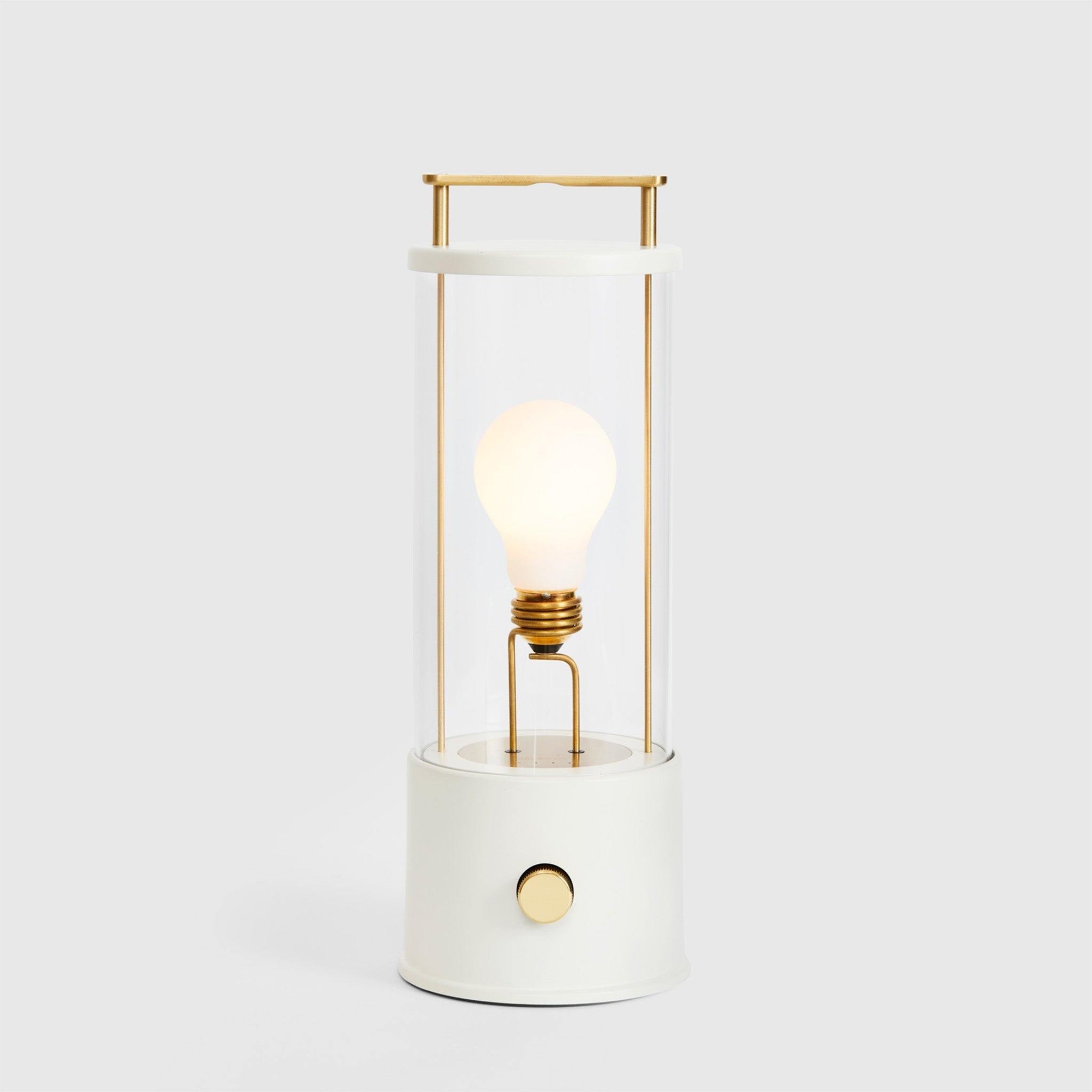 The Muse Portable Lamp in Candlenut White - Rechargeable LED Night Light for Bedroom, Nursery, Camping & Travel - Soft Glow Lighting for Reading & Relaxation