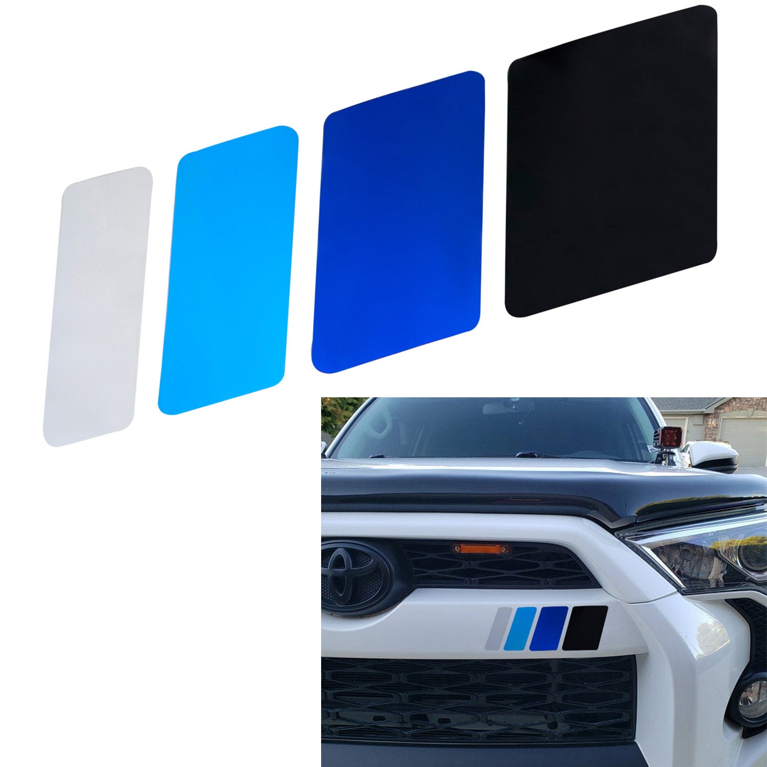 13 Inch Neo Retro Style Four Wave Stripe Decal Sticker for Toyota/Lexus - Waterproof Vinyl Car Decoration for Side Door & Hood - Perfect for Customizing Sedans, SUVs and Trucks