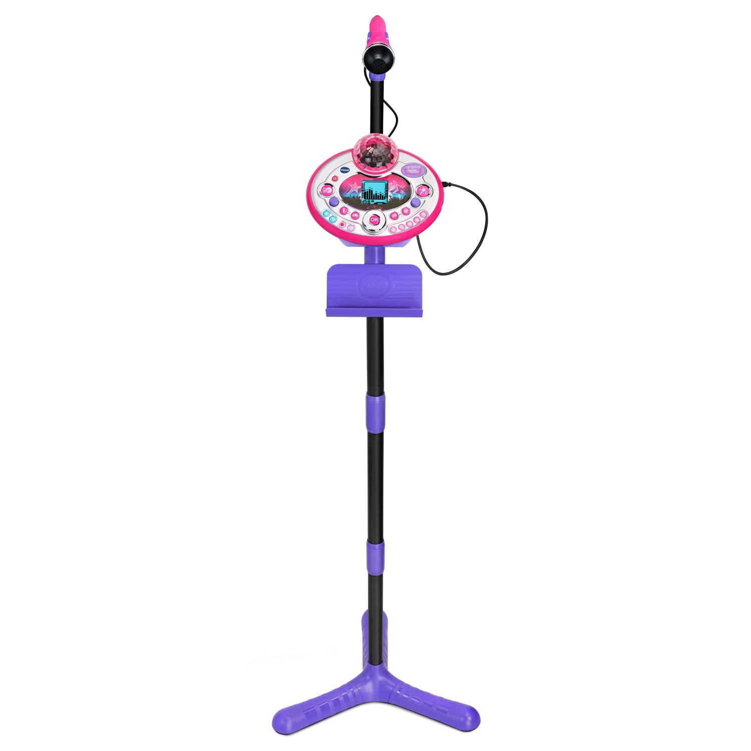 VTech KidiStar Karaoke Machine for Kids - Pink & Purple Wireless Microphone Singing Toy with Bluetooth, LED Lights & Voice Effects - Perfect for Birthday Parties, Family Gatherings & Home Entertainment