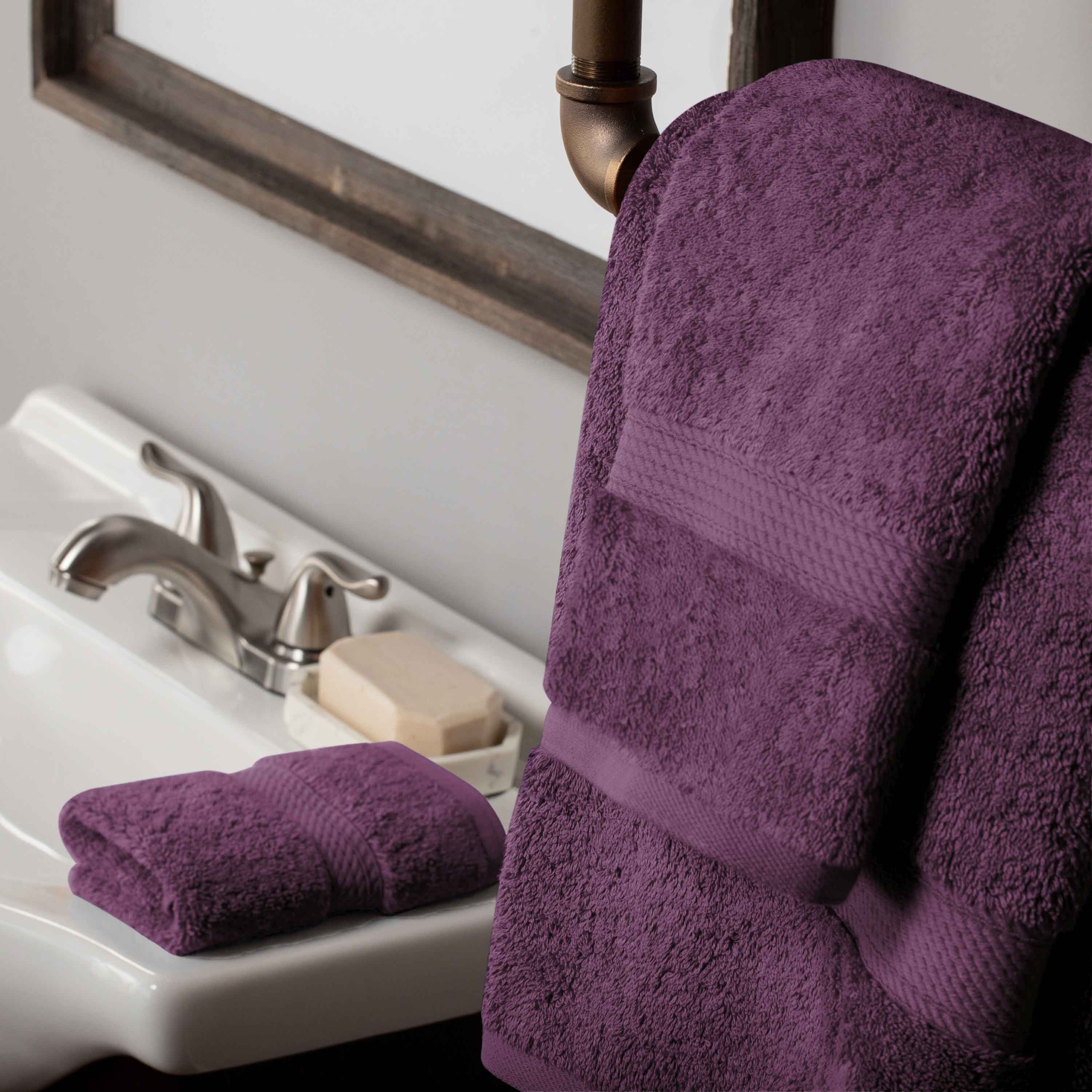 Premium 8-Piece Egyptian Cotton Towel Set - Ultra Soft, Heavyweight & Plush for Bath, Spa & Luxury Home Decor