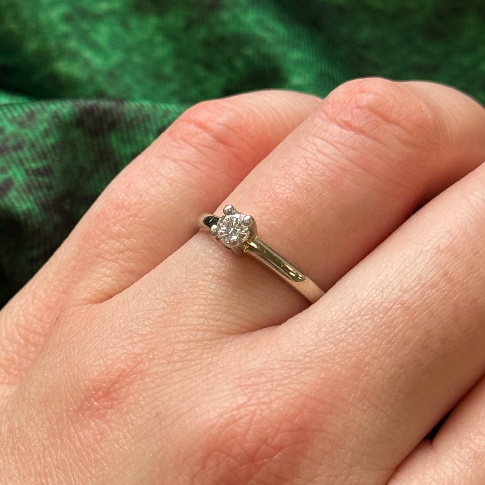 0.19ct Diamond Engagement Ring for Women - Size 7.25 | Round Cut Solitaire Wedding Band | Perfect for Proposals, Anniversaries & Special Occasions