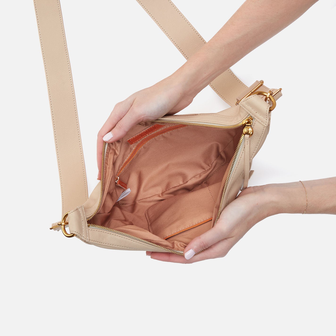 Carmen Sling Bag in Pebbled Leather & Linen - Stylish Crossbody Purse for Women, Perfect for Work, Travel & Everyday Use