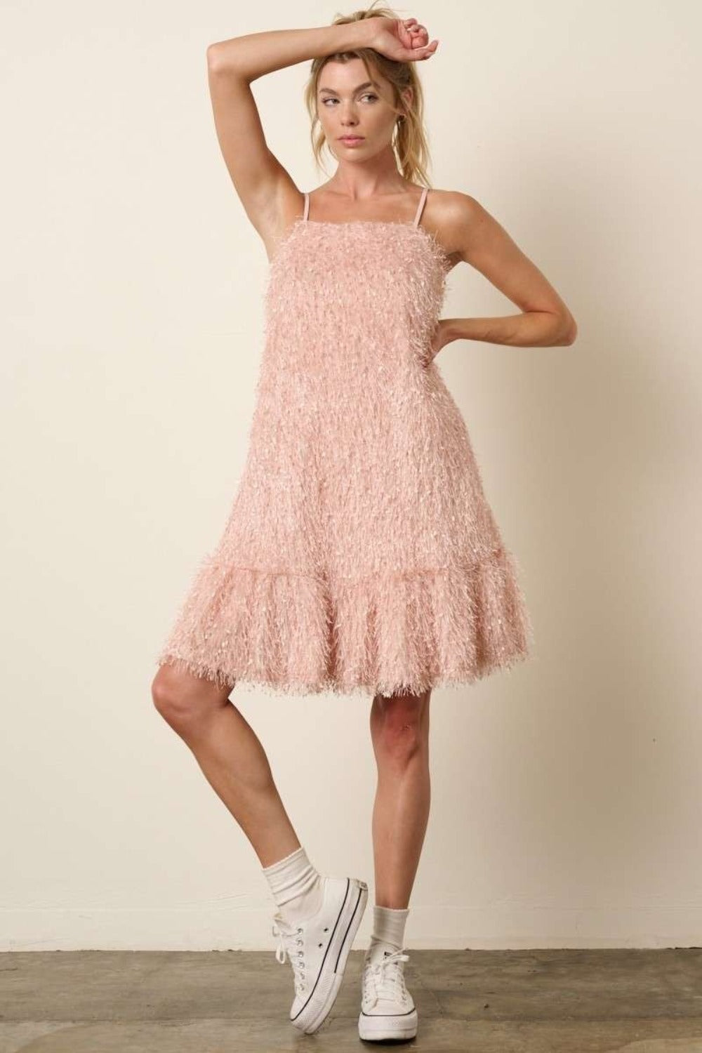 Feather Ruffle Hem Mini Cami Party Dress - Sexy Summer Cocktail Dress for Women, Perfect for Night Out, Club, Date Night and Special Occasions