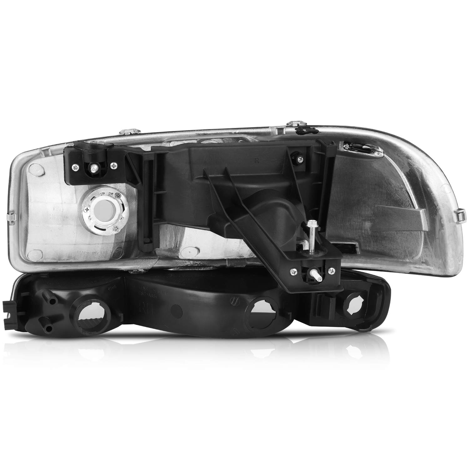 GMC Sierra Headlight Assembly 1999-2007 - Black Bumper Light for Yukon XL & HD Models