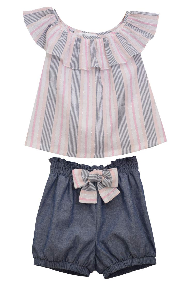 **Bonnie Jean Girls' Cotton Shorts Set – Soft & Breathable Toddler & Kids Summer Outfits | Cute Playwear for Beach, Playdates & Outdoor Adventures | Ideal for Hot Weather, School & Casual Wear | Perfect for Birthday Parties, Park Outings, Summer Camp & Family Vacations | Use Cases: Beach Trips, School, Summer Camp, Birthday Parties, Park Visits, Playdates & Family Vacations**