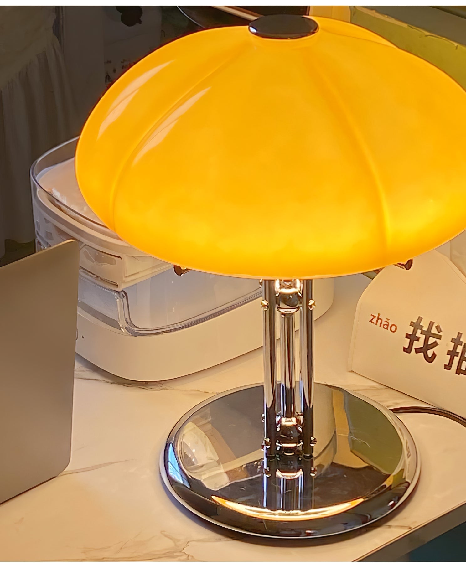 Modern Mushroom Bauhaus Table Lamp - Minimalist Nordic Style Bedside Lighting for Living Room, Bedroom & Office Decor