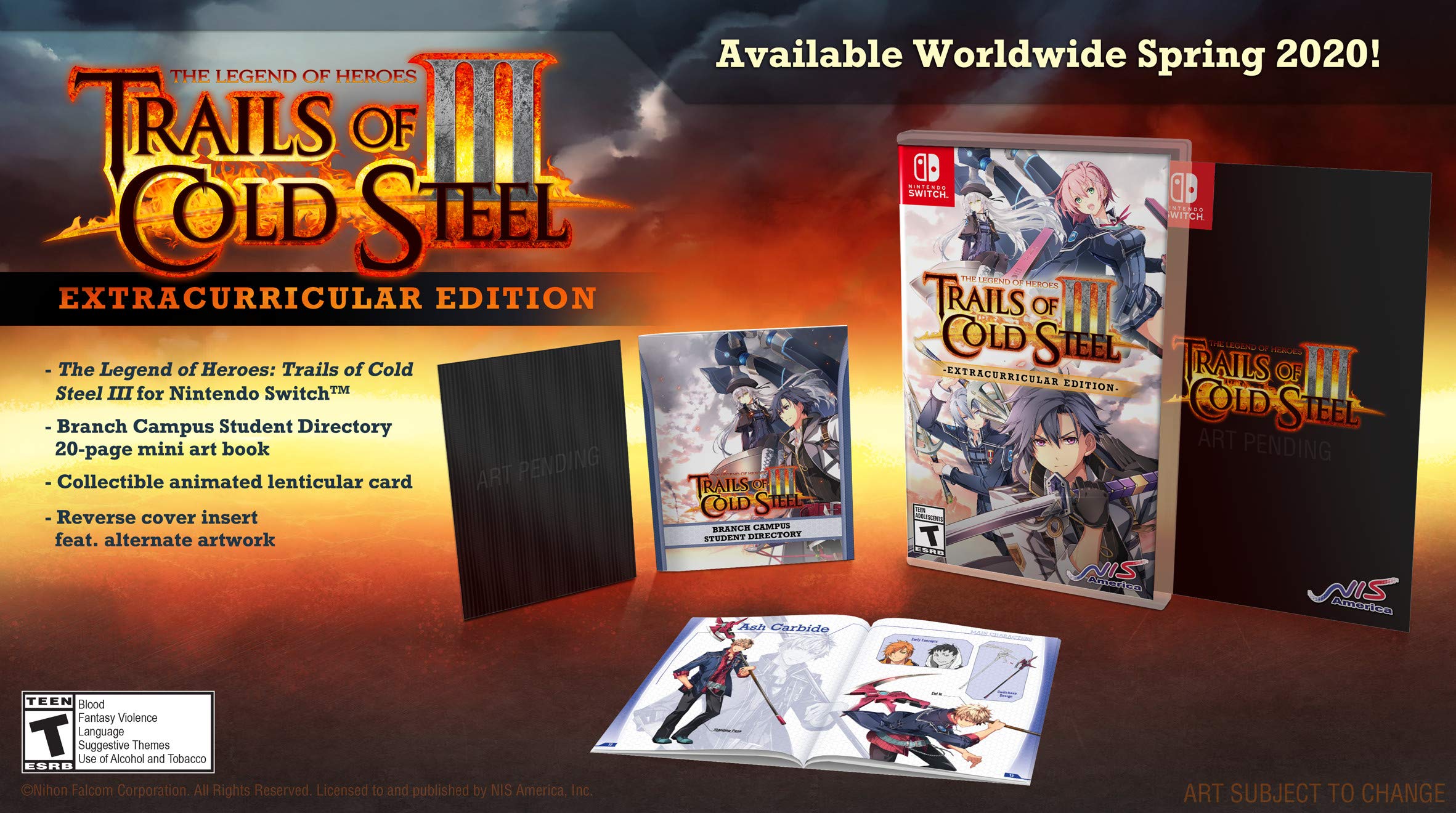The Legend of Heroes: Trails of Cold Steel III - Extracurricular Edition for Nintendo Switch | JRPG Adventure Game | Perfect for Anime Fans & RPG Lovers