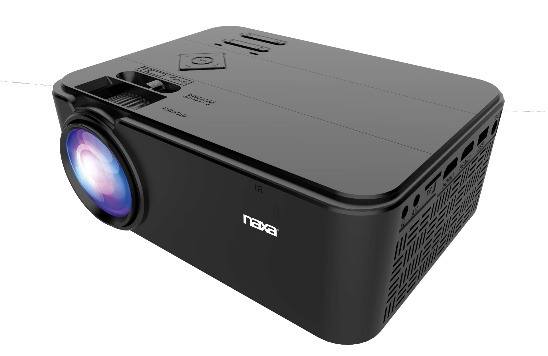 Naxa Electronics 150-inch LCD Home Theater Projector - Full HD 1080p, 3000 Lumens, HDMI & USB Ports - Perfect for Movie Nights, Gaming, and Outdoor Screenings (Black)