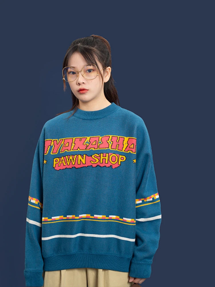 Women's Autumn Bunny Letter Knit Pullover Sweater - Thick Warm Winter Knitwear, Unique Design & High Quality - Perfect for Casual Outfits, Office Wear & Holiday Gifts