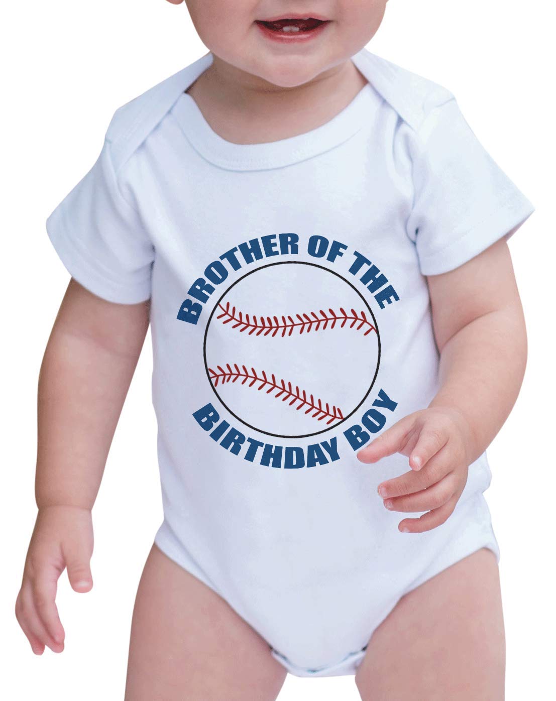7 ate 9 Apparel Boys' Matching Brother Baseball Romper Outfit - Soft Cotton One-Piece for Siblings, Team Spirit & Family Photos