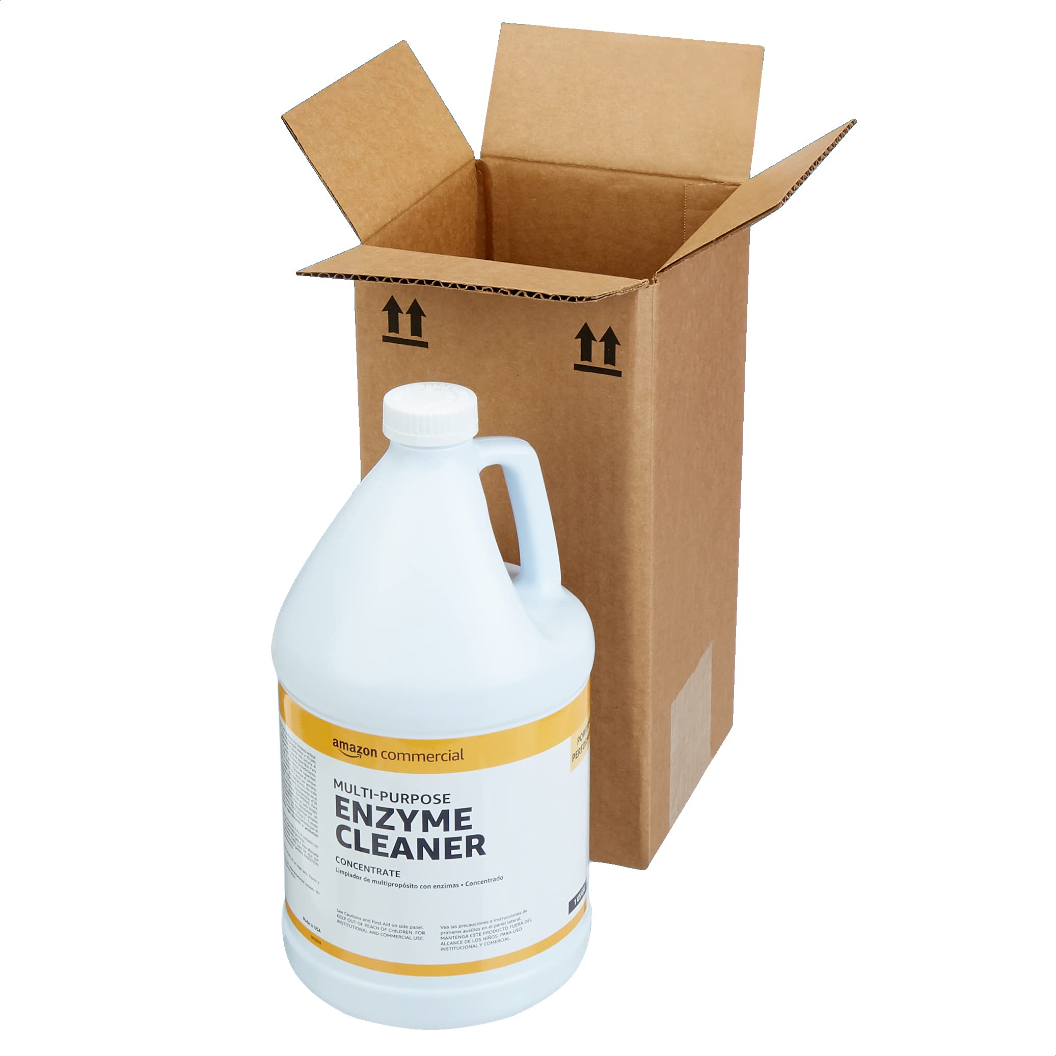 AmazonCommercial Multi-Purpose Enzyme Cleaner - 1 Gallon Concentrated Formula for Odor Removal & Stain Cleaning - Ideal for Home, Kitchen, Bathroom & Pet Areas