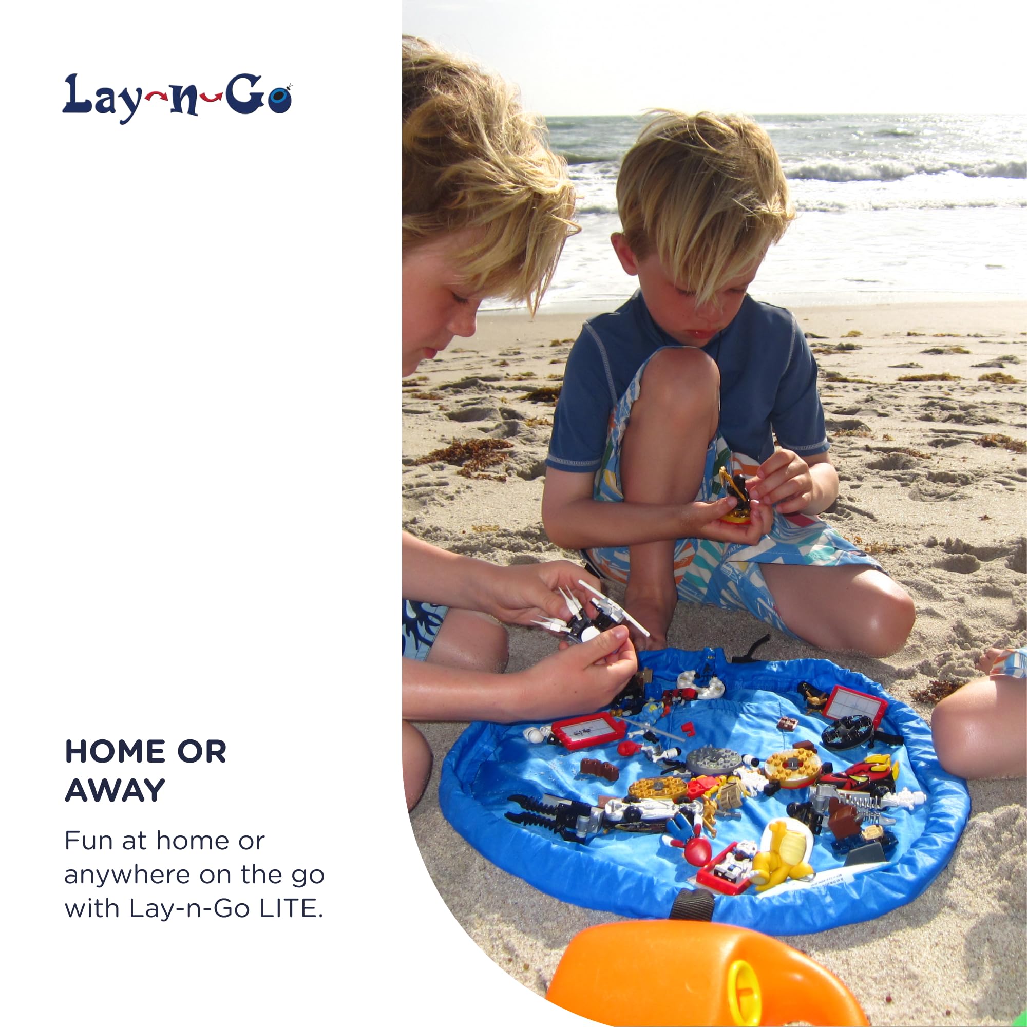 Lay-n-Go 2-in-1 Toy Organizer & Play Mat - Portable for Kids Travel & Home Play