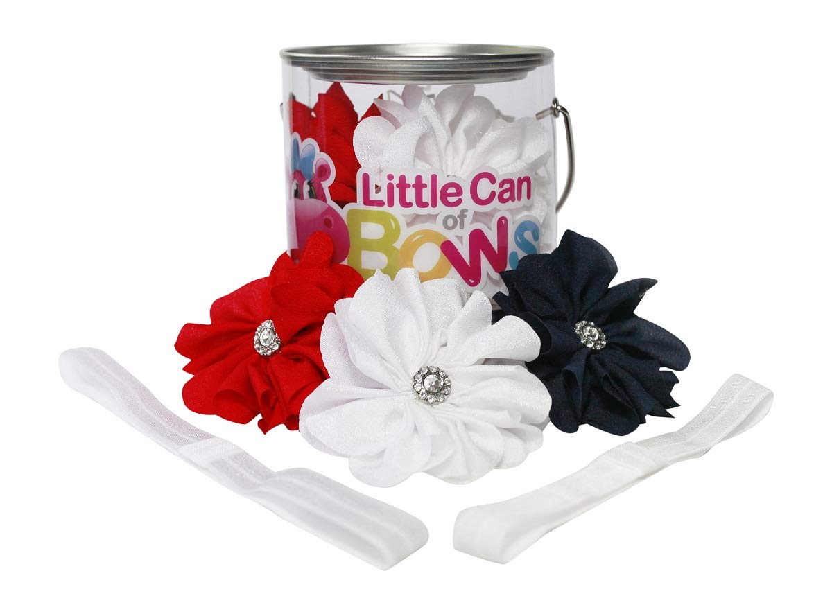 Patricia Collection - Little Can of Bows for Baby Girls | Hairbands & Hair Bows Set | Perfect for Parties, Photography & Daily Outfits