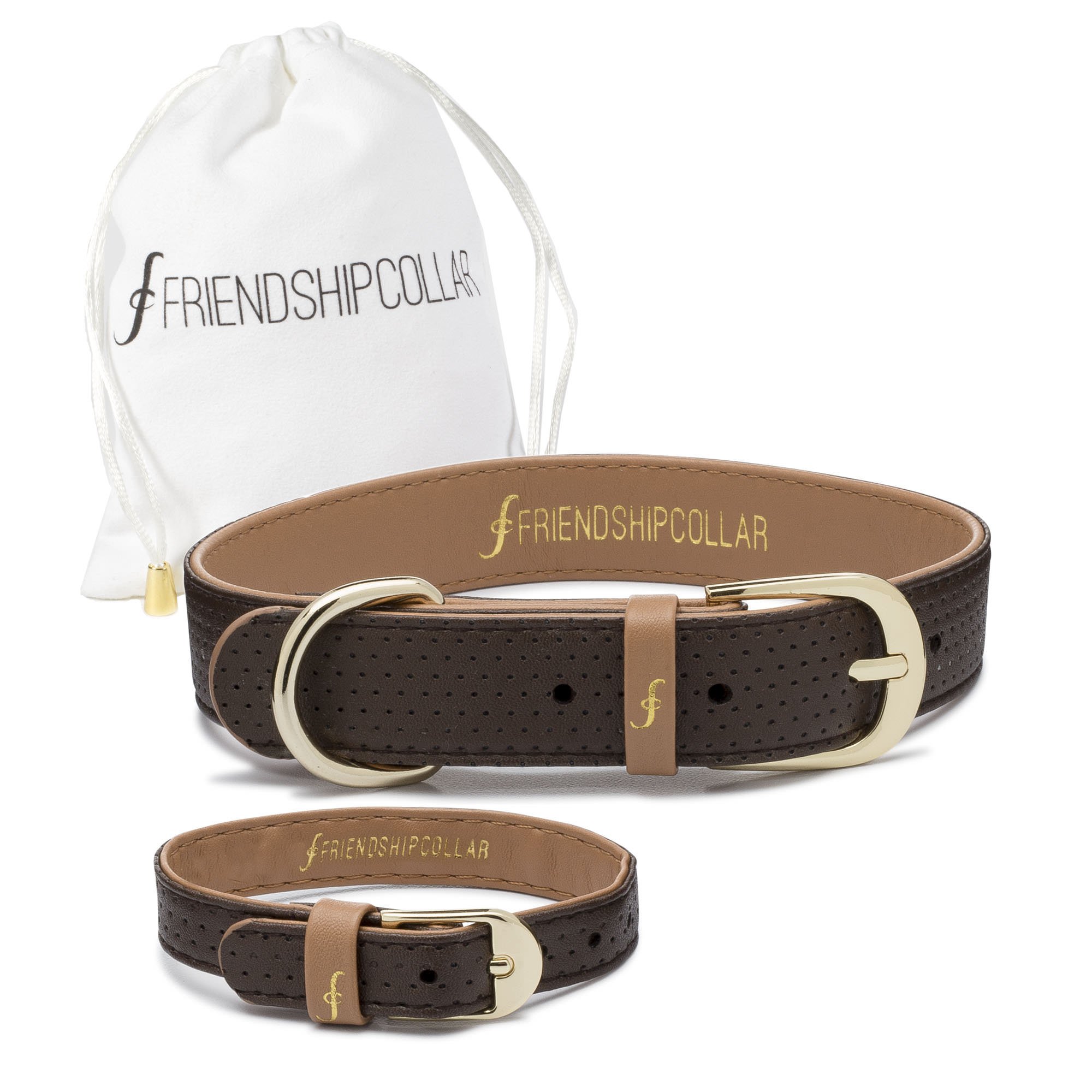 FriendshipCollar Heritage Dog Collar with Matching Friendship Bracelet - Small Size for Small Dogs - Perfect for Pet Lovers & Best Friend Gifts