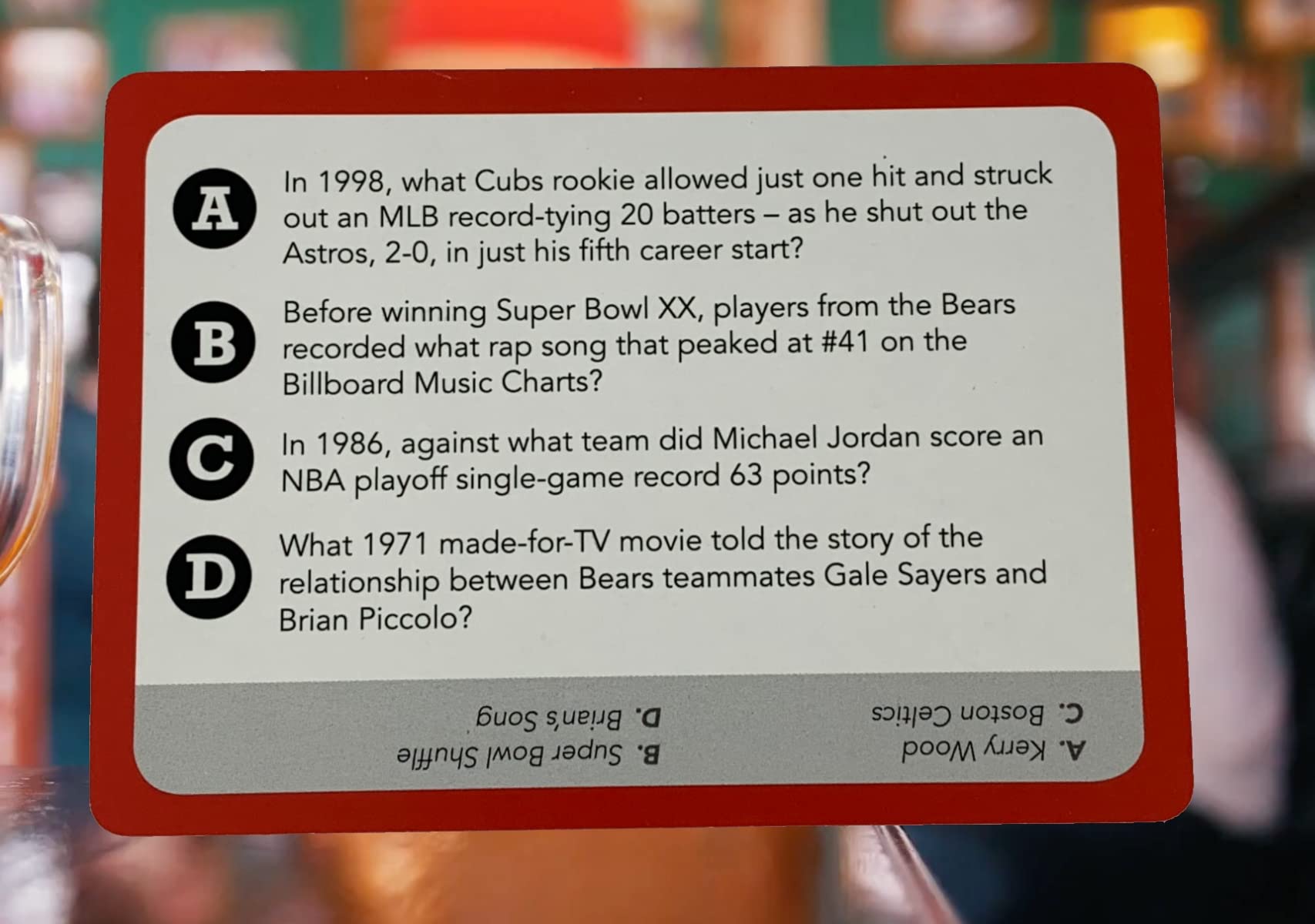 Chicago Sports Trivia Game - Fun Facts & Team History for Cubs, Bears, Bulls & White Sox Fans | Perfect for Game Nights & Sports Bars