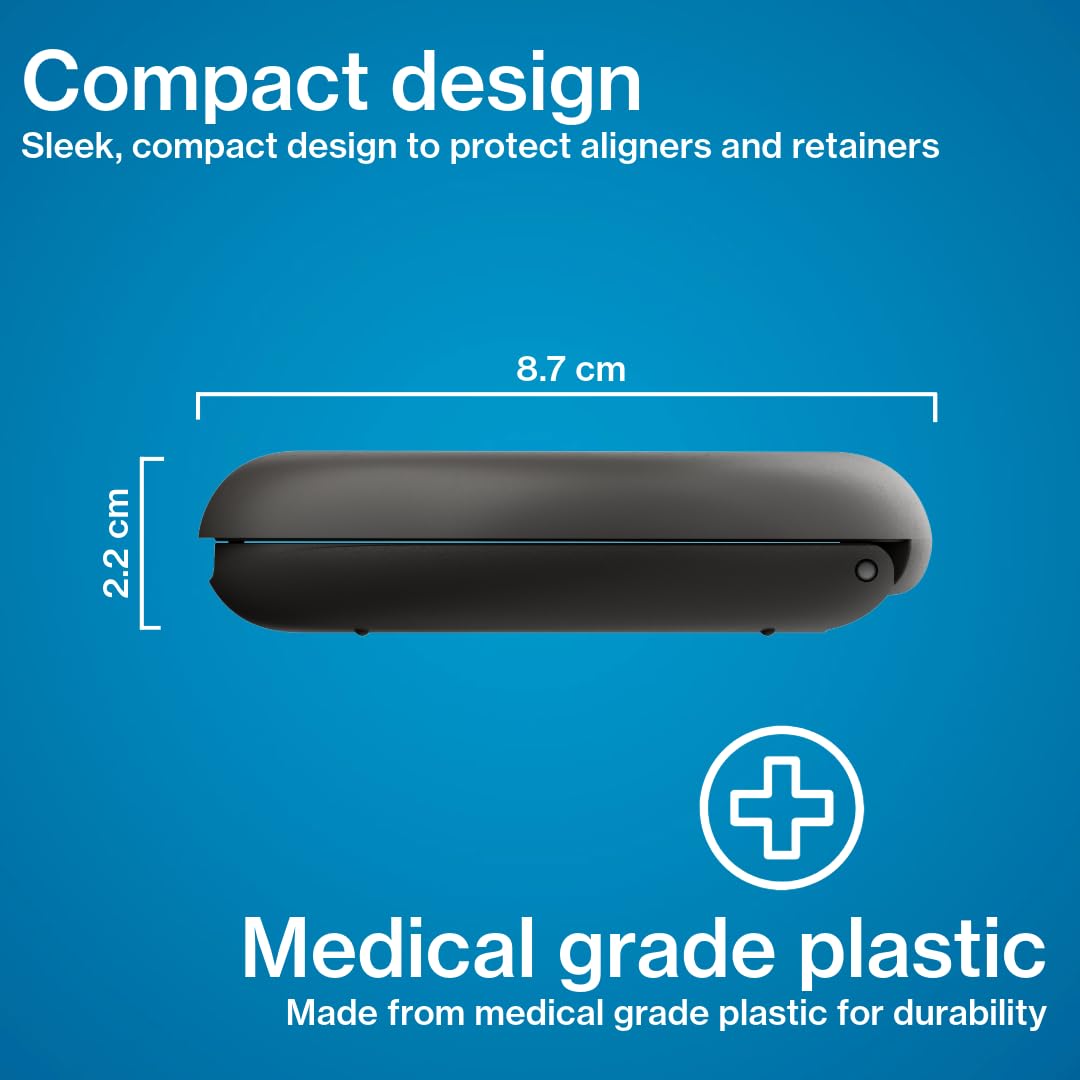INVISALIGN Aligner and Retainer Case - Textured Donut Design for Clear Braces Storage | Perfect for Travel, Work & Daily Use with Your Invisible Aligners