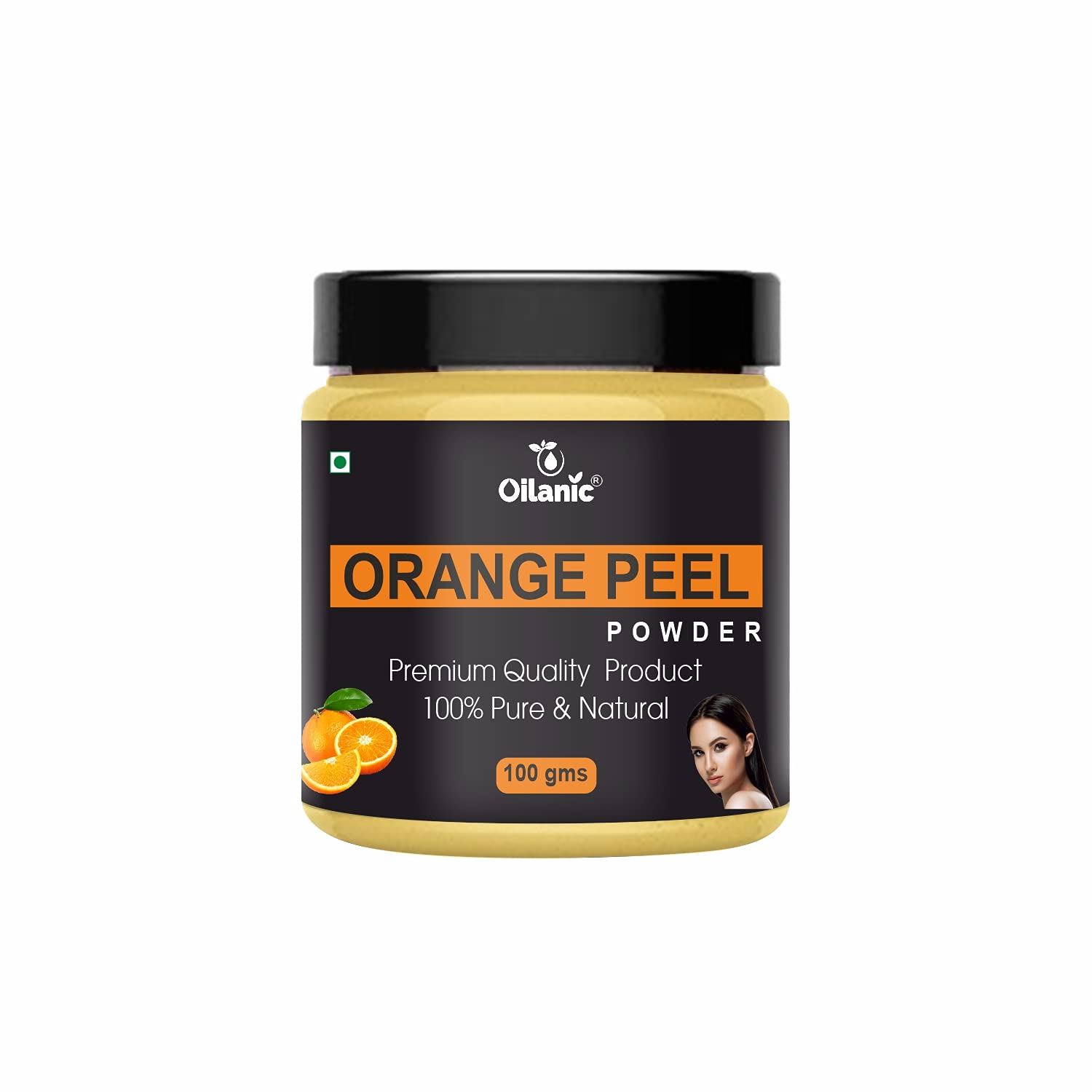 Oilanic 100% Pure Natural Orange Peel Powder for Skin & Hair Care - 2 Pack (200g Each) | Brightening Face Mask, Exfoliating Scrub & Hair Growth Treatment