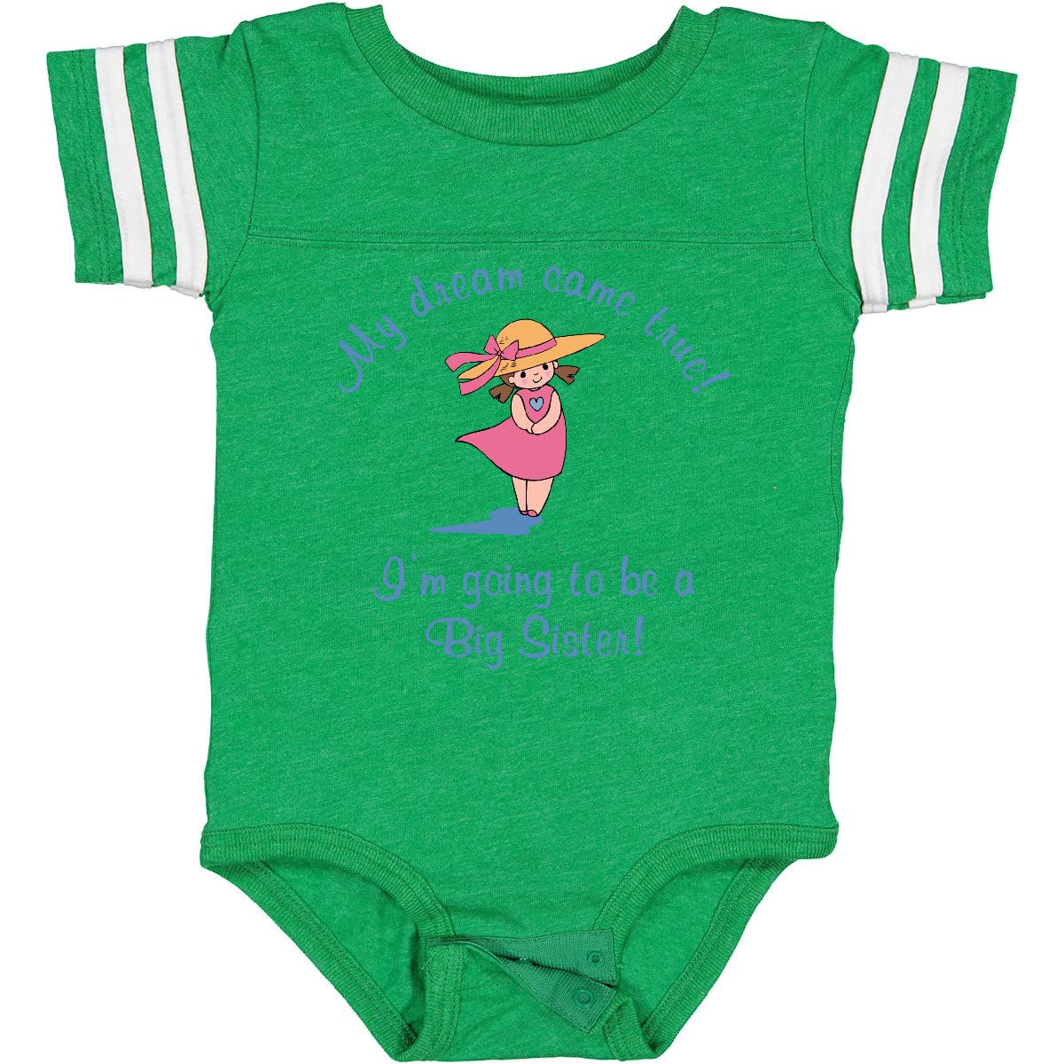 Inktastic Dream Future Big Sister Baby Bodysuit - Cute Newborn Outfit for Sibling Announcement & Family Photos