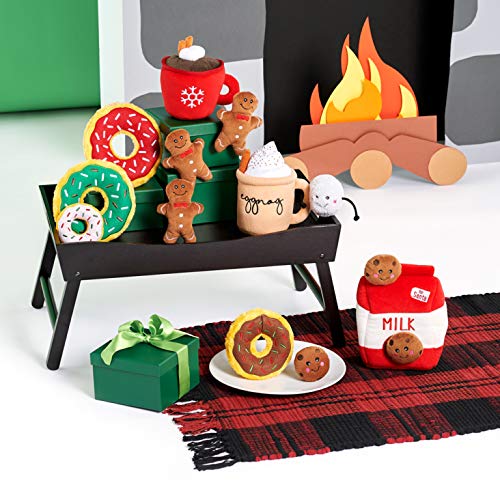 ZippyPaws Holiday Hot Cocoa Plush Dog Toy with Squeaker - Soft & Durable Puppy Chew Toy for Small & Medium Dogs - Perfect for Christmas Playtime & Cuddling
