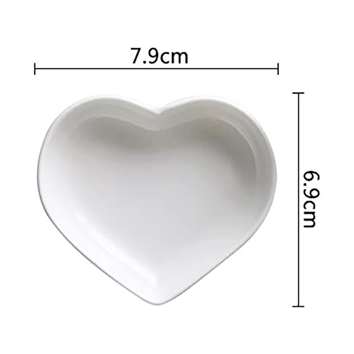 Heart-Shaped Ceramic Sauce Bowls Set of 80 - Multipurpose Serving Dishes for Sushi, Appetizers, Seasoning & Dipping - Perfect for Restaurants, Dinner Parties & Home Entertaining