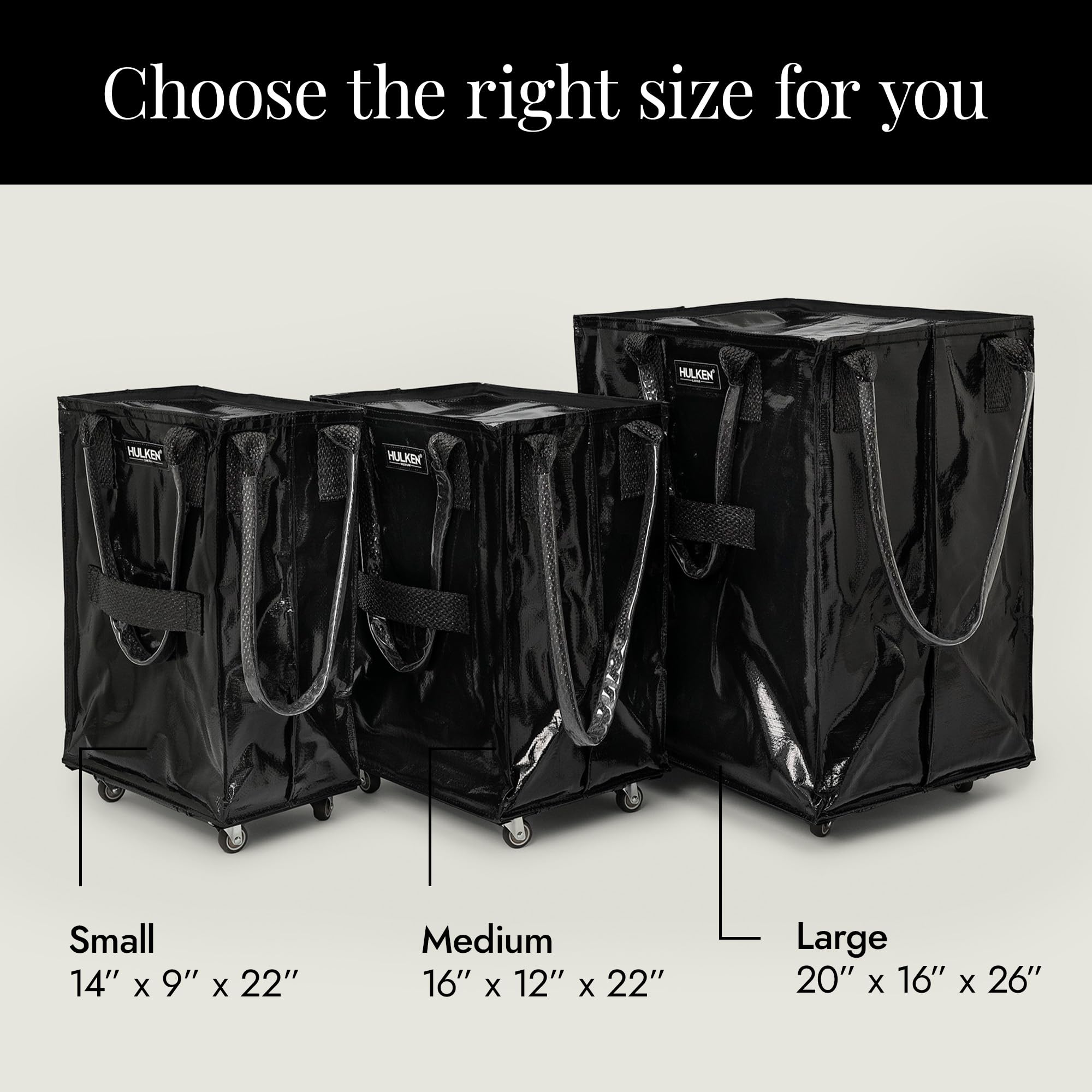 Compact Black Wheeled Grocery Cart - Reusable Rolling Shopping Tote with Zipper Closure, Lightweight Foldable Design Holds 66 lbs - Perfect for Grocery Shopping, Farmers Markets & Travel