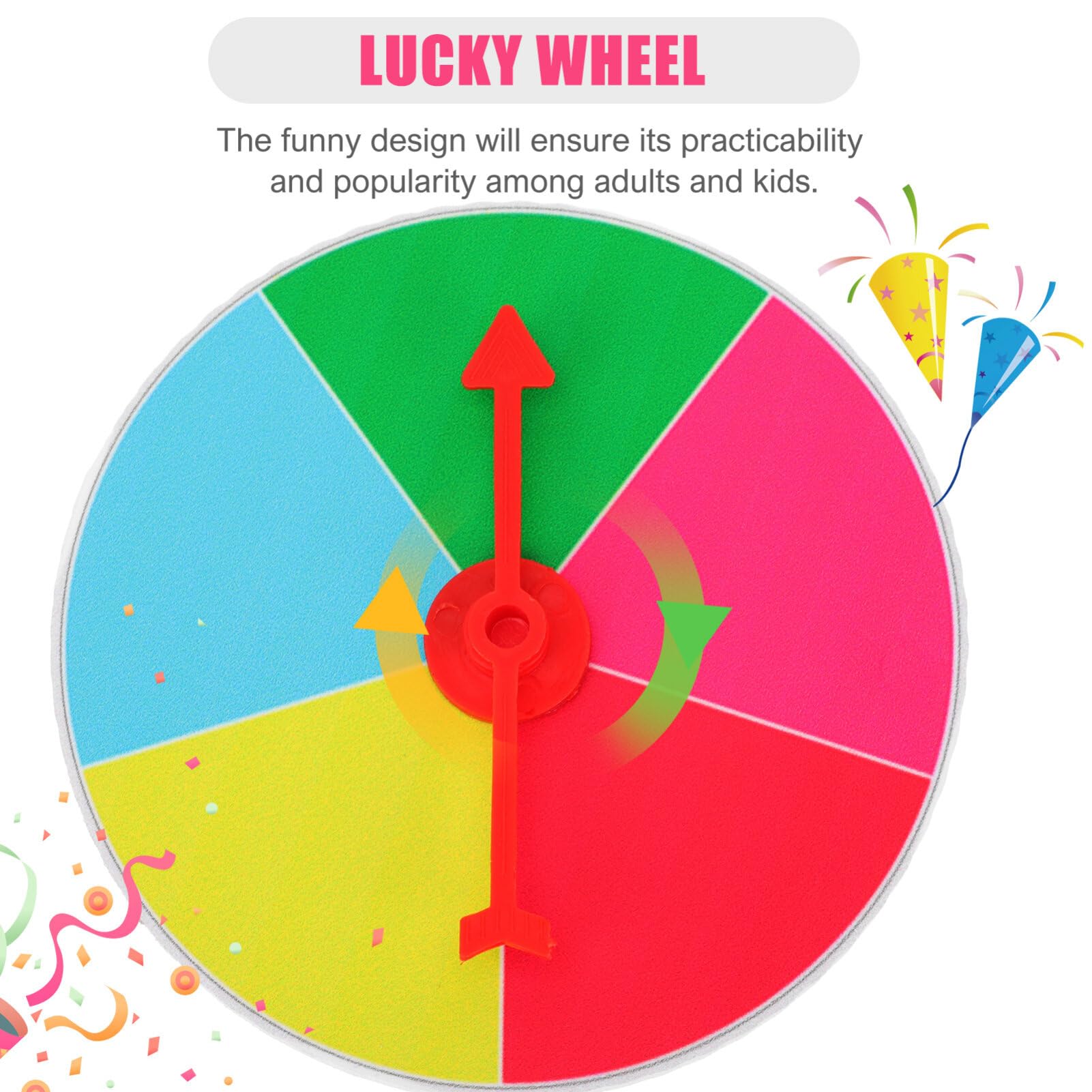Gadpiparty Prize Wheel Slots - Wall Mount Spinning Wheel Game for Parties & Events - Reusable Turn Plate with 10 Slots - Perfect for Carnival, Casino Nights & Fundraisers