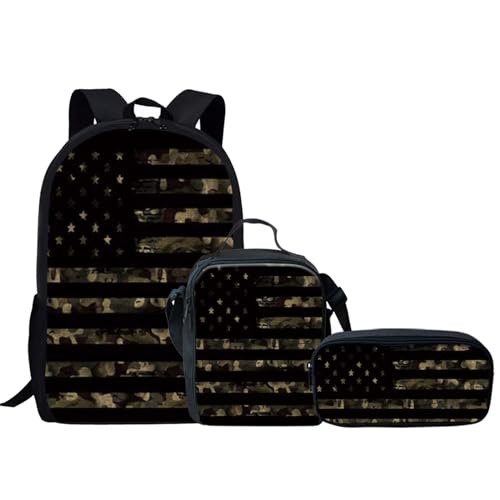 Green Camo American Flag