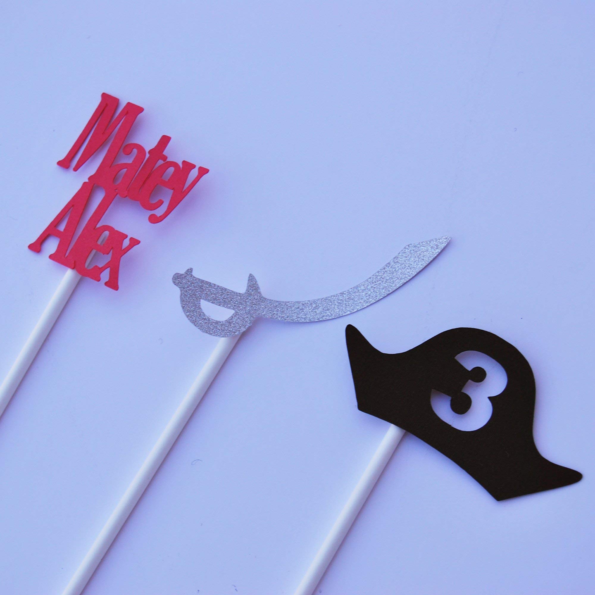 Pirate Cupcake Toppers - Set of 12 Adorable Edible Decorations for Birthday Parties, Baby Showers & Themed Events