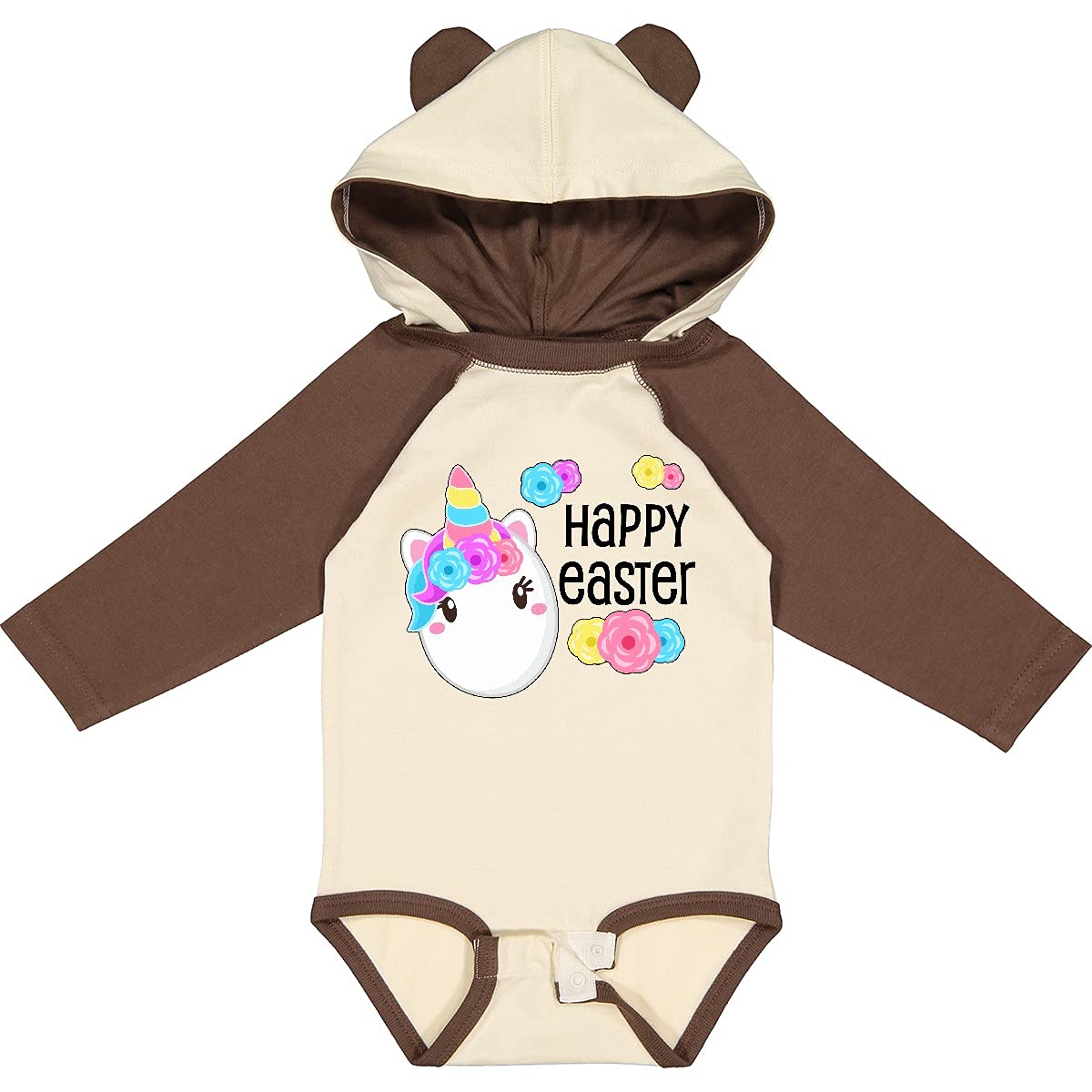 Inktastic Happy Easter Unicorn Egg Long Sleeve Baby Bodysuit - Cute Easter Outfit for Newborns & Infants - Perfect for Easter Photos, Family Gatherings & Spring Celebrations