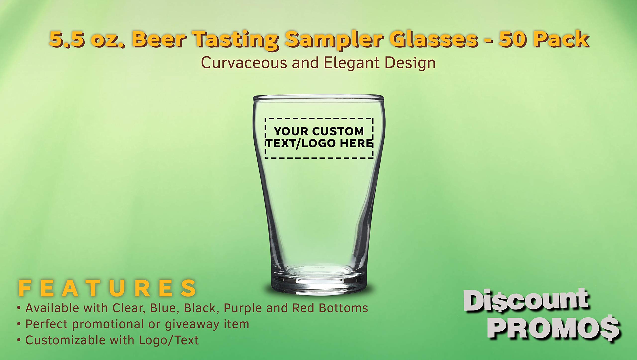 Custom Shot Glasses 5.5 oz (Set of 50) - Personalized Bulk Pack for Weddings, Parties & Events - Clear Glass Barware - Perfect for Bachelor Parties, Birthday Celebrations & Corporate Gifts
