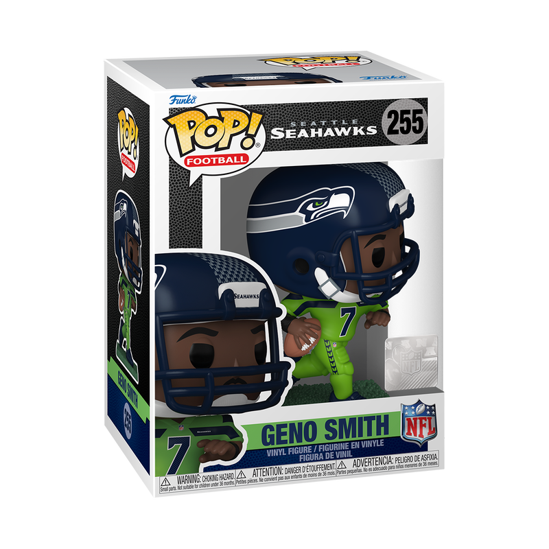 Geno Smith Funko Pop NFL 255 - Seattle Seahawks Collectible Figure - Perfect for Football Fans & Sports Memorabilia Collections - Great Gift for Game Day & Home Decor